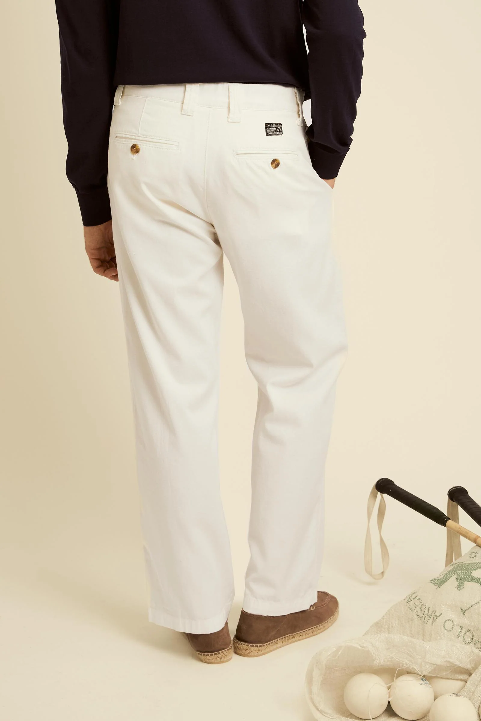 Herren Chino-Hose aus Baumwoll-Leinen-Gewebe Black Label Edition - Chip - Image 4