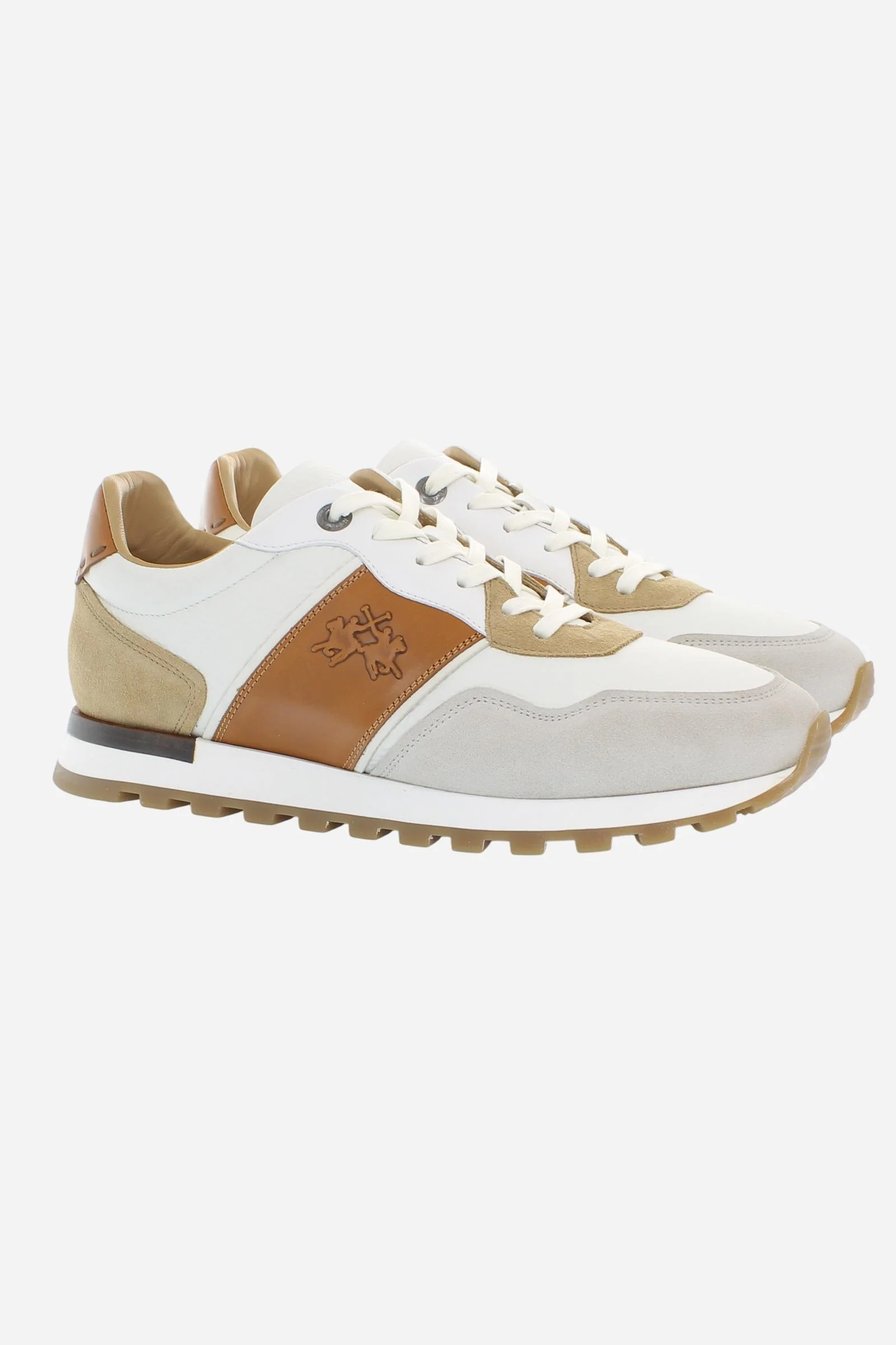 Herren Heritage Sneaker aus handpatiniertem Leder mit Velourslederstreifen – Leathen - Image 2