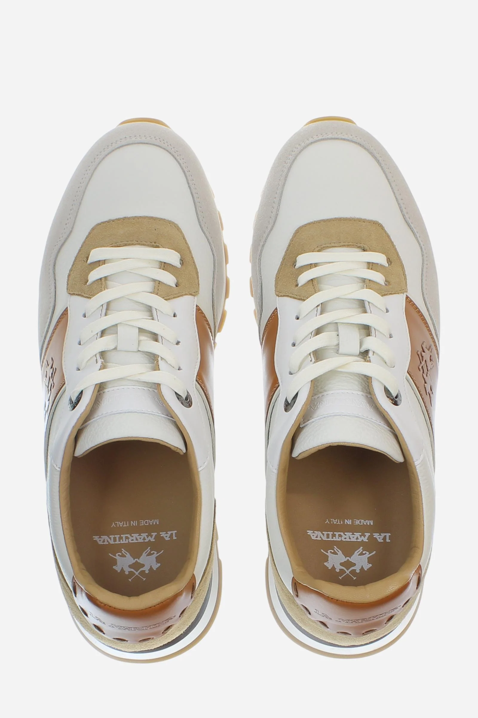 Herren Heritage Sneaker aus handpatiniertem Leder mit Velourslederstreifen – Leathen - Image 4