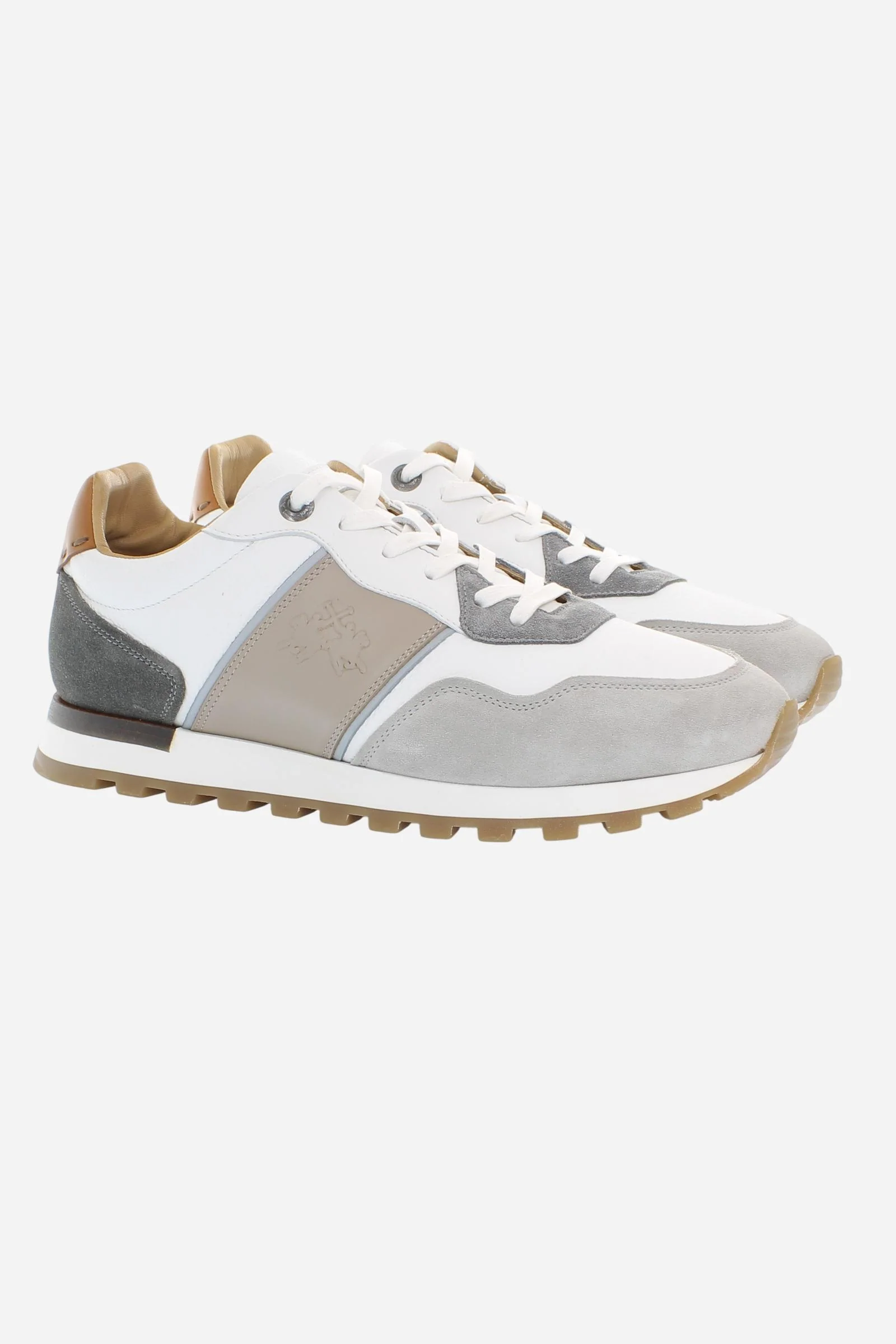 Herren Heritage Sneaker aus handpatiniertem Leder mit Velourslederstreifen – Leathen - Image 2