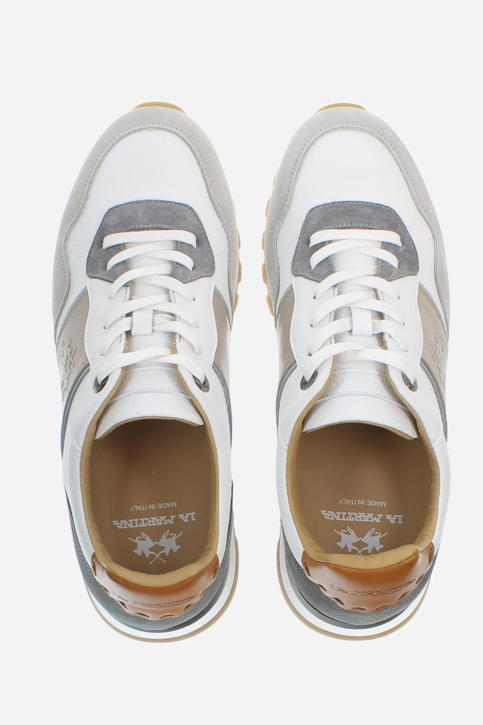 Herren Heritage Sneaker aus handpatiniertem Leder mit Velourslederstreifen – Leathen - Image 4