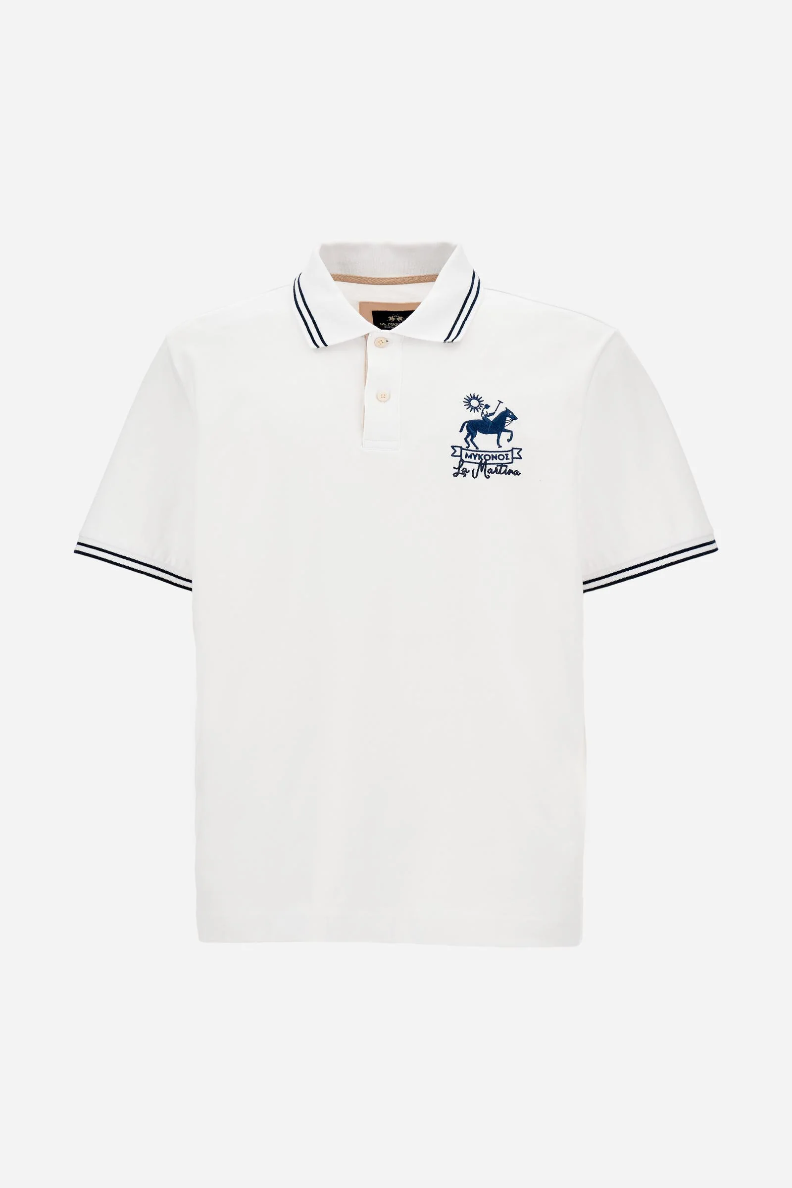 Herren Kurzarm-Poloshirt aus Baumwolljersey Mykonos – Corbin - Image 5