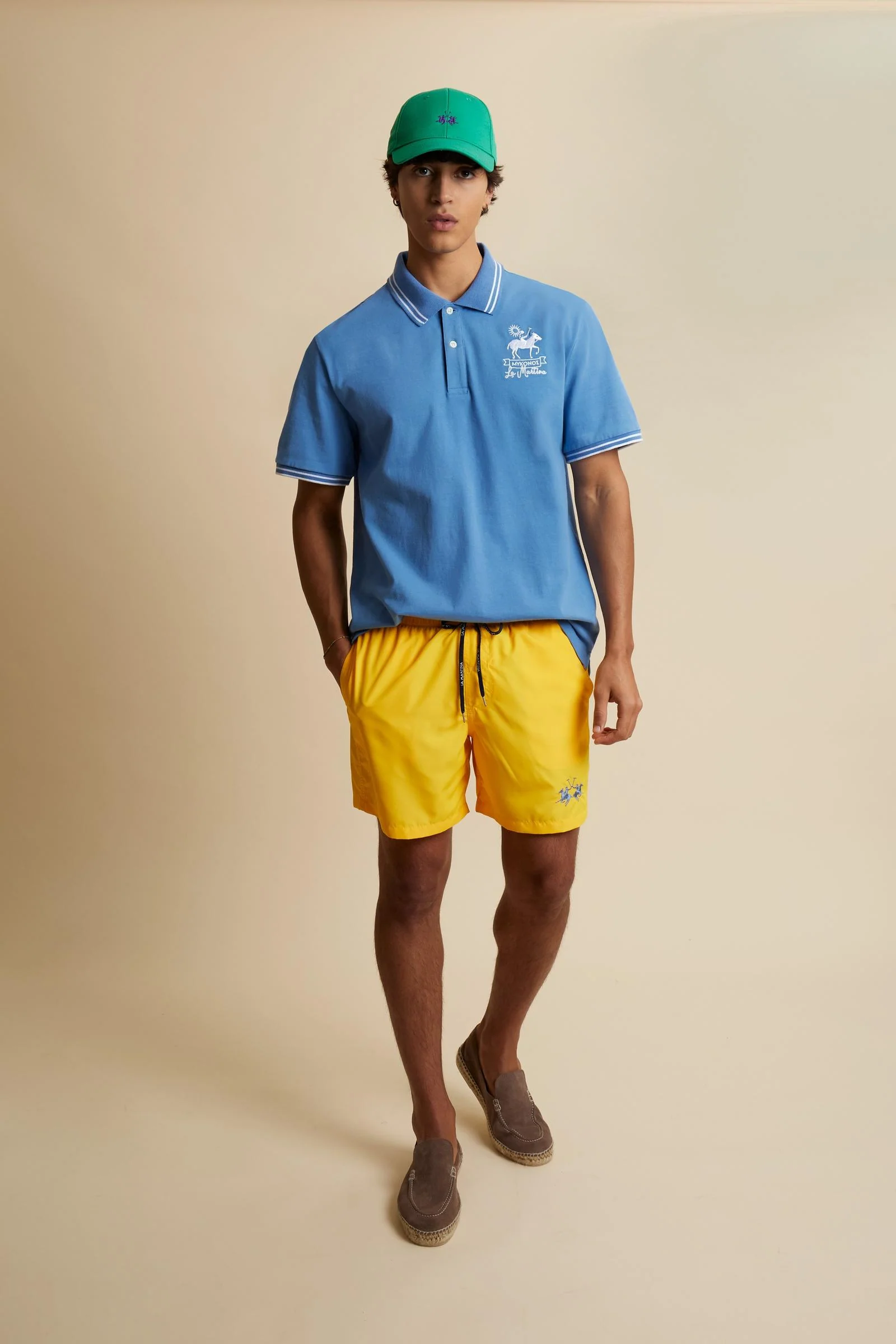 Herren Kurzarm-Poloshirt aus Baumwolljersey Mykonos – Corbin - Image 2