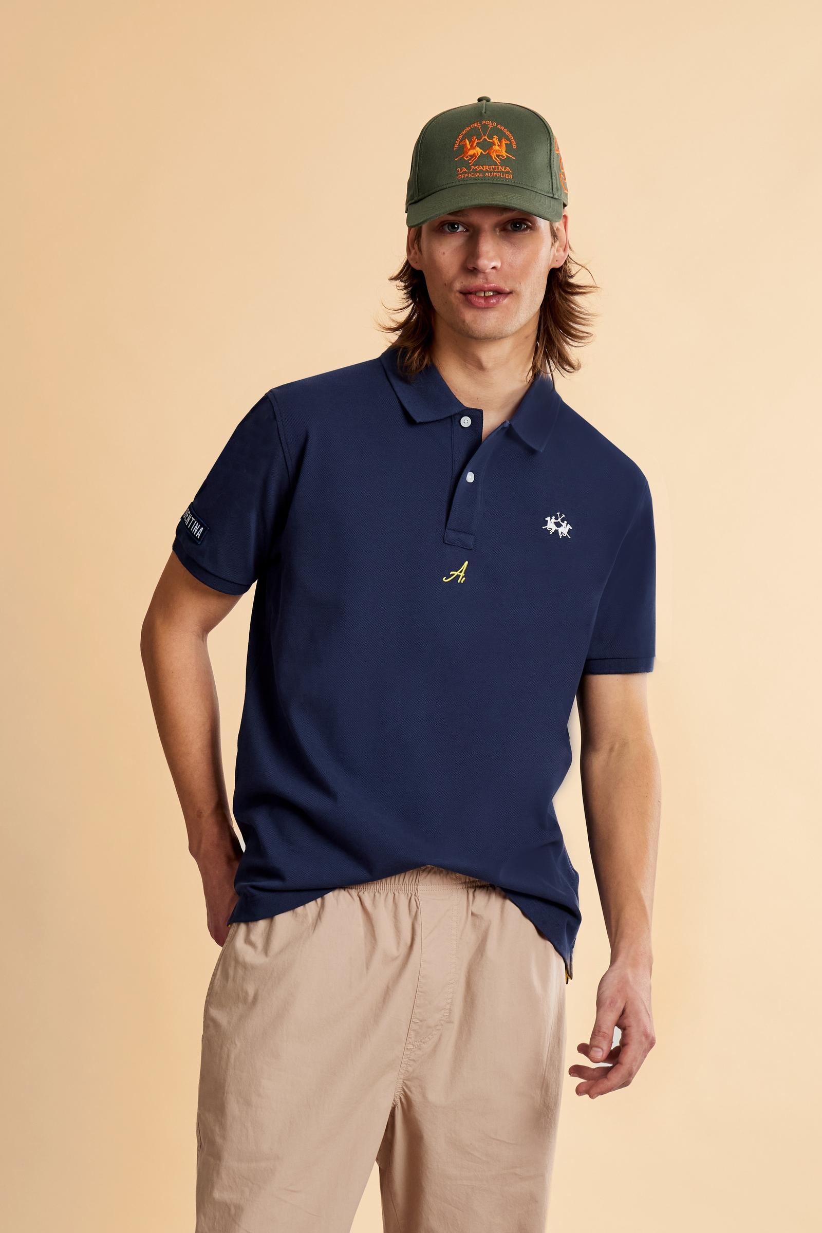 Herren Kurzarm-Poloshirt aus Piqué Kollektion Nations - Charo
