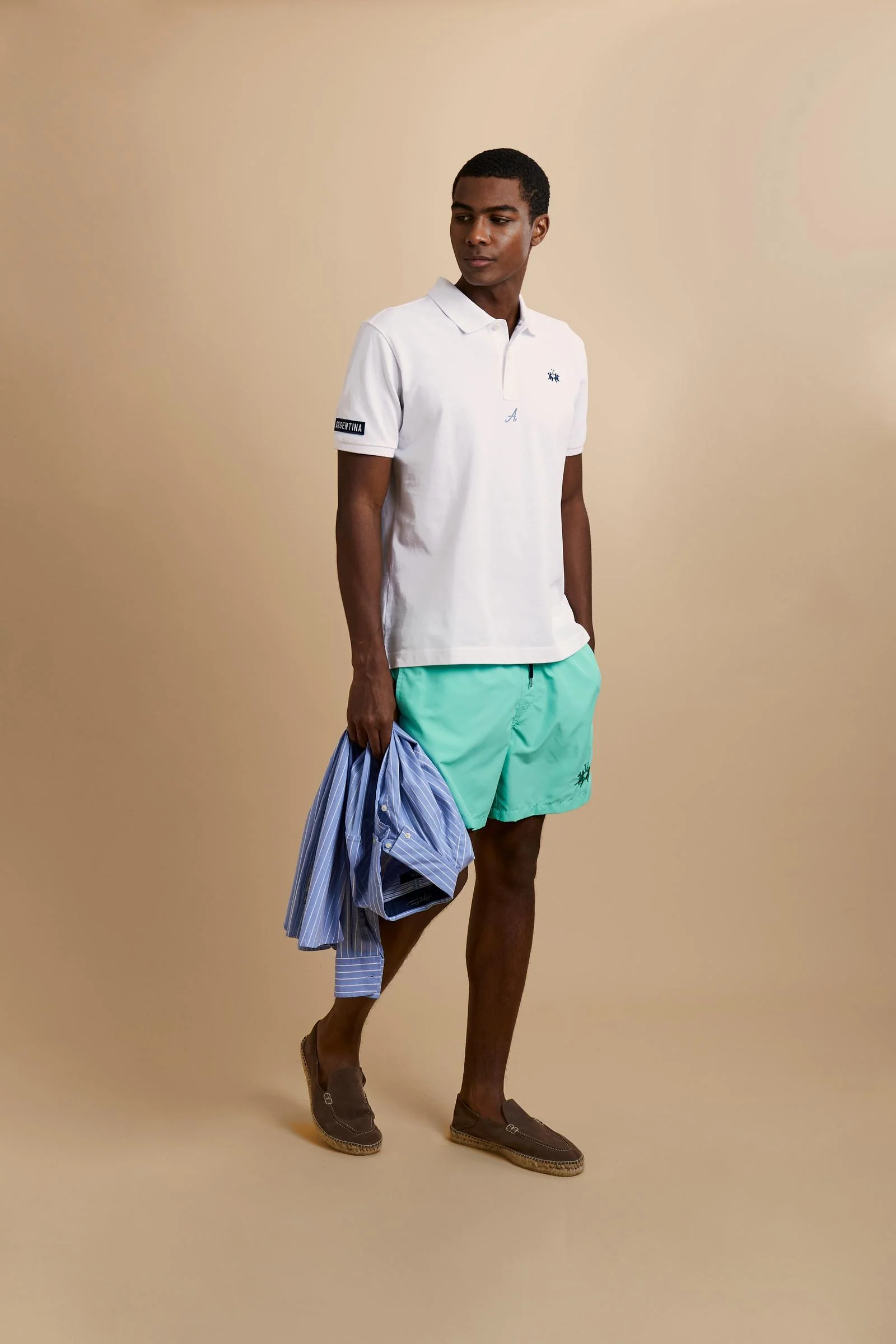 Herren Kurzarm-Poloshirt aus Piqué Kollektion Nations - Charo - Image 2