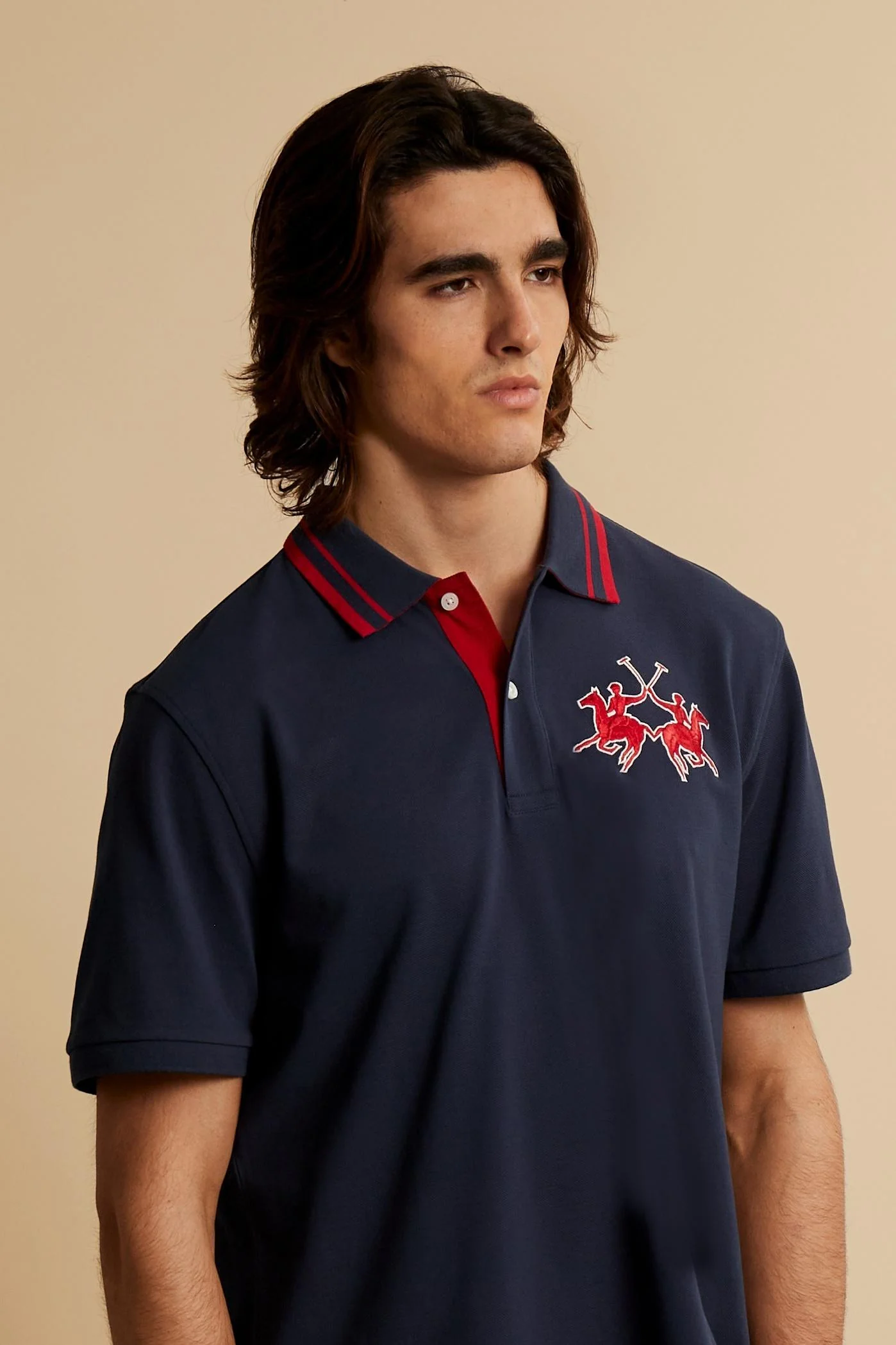Herren Kurzarm-Poloshirt aus Piqué mit 3D-Maxi-Logo – Coty - Image 3