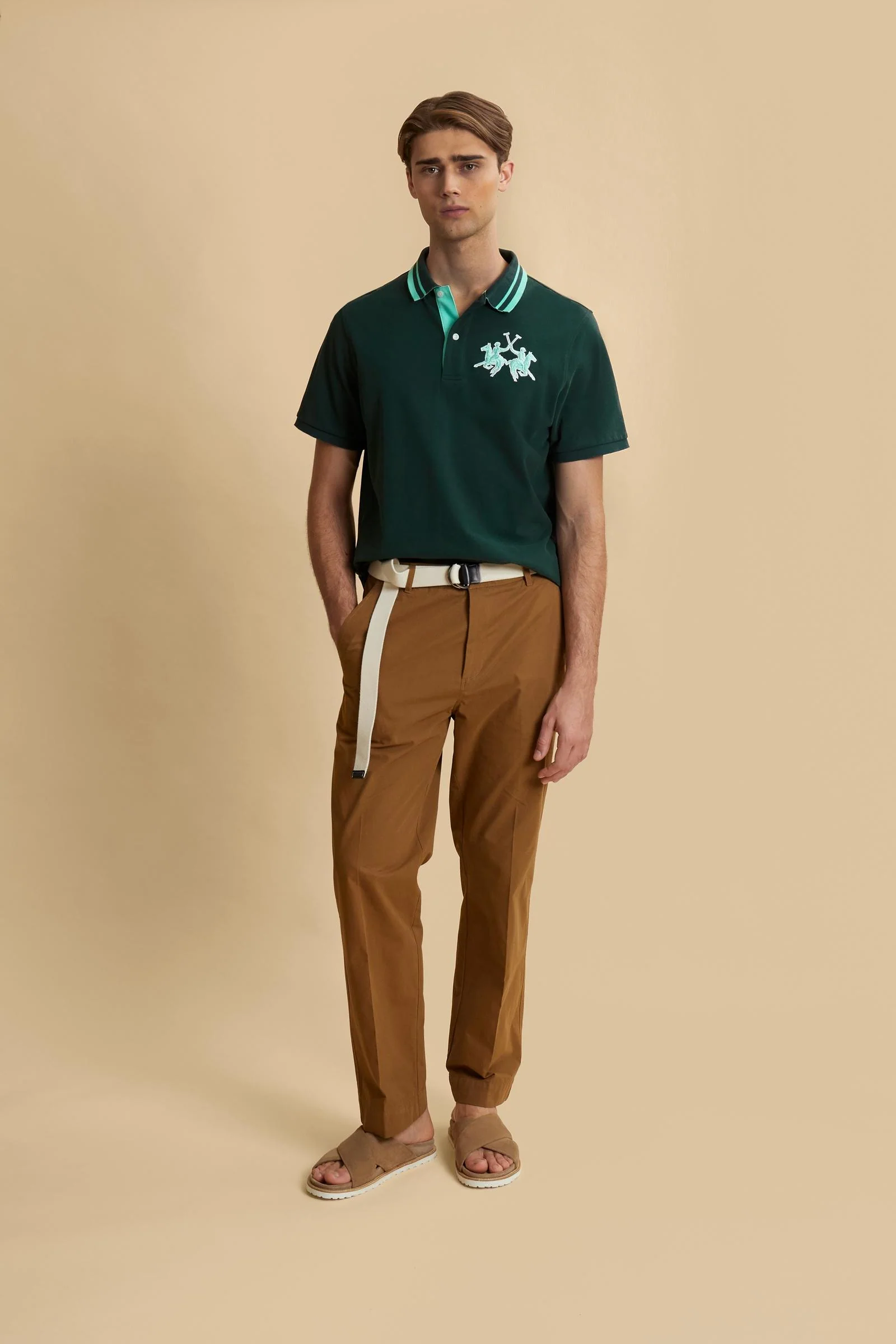 Herren Kurzarm-Poloshirt aus Piqué mit 3D-Maxi-Logo – Coty - Image 2