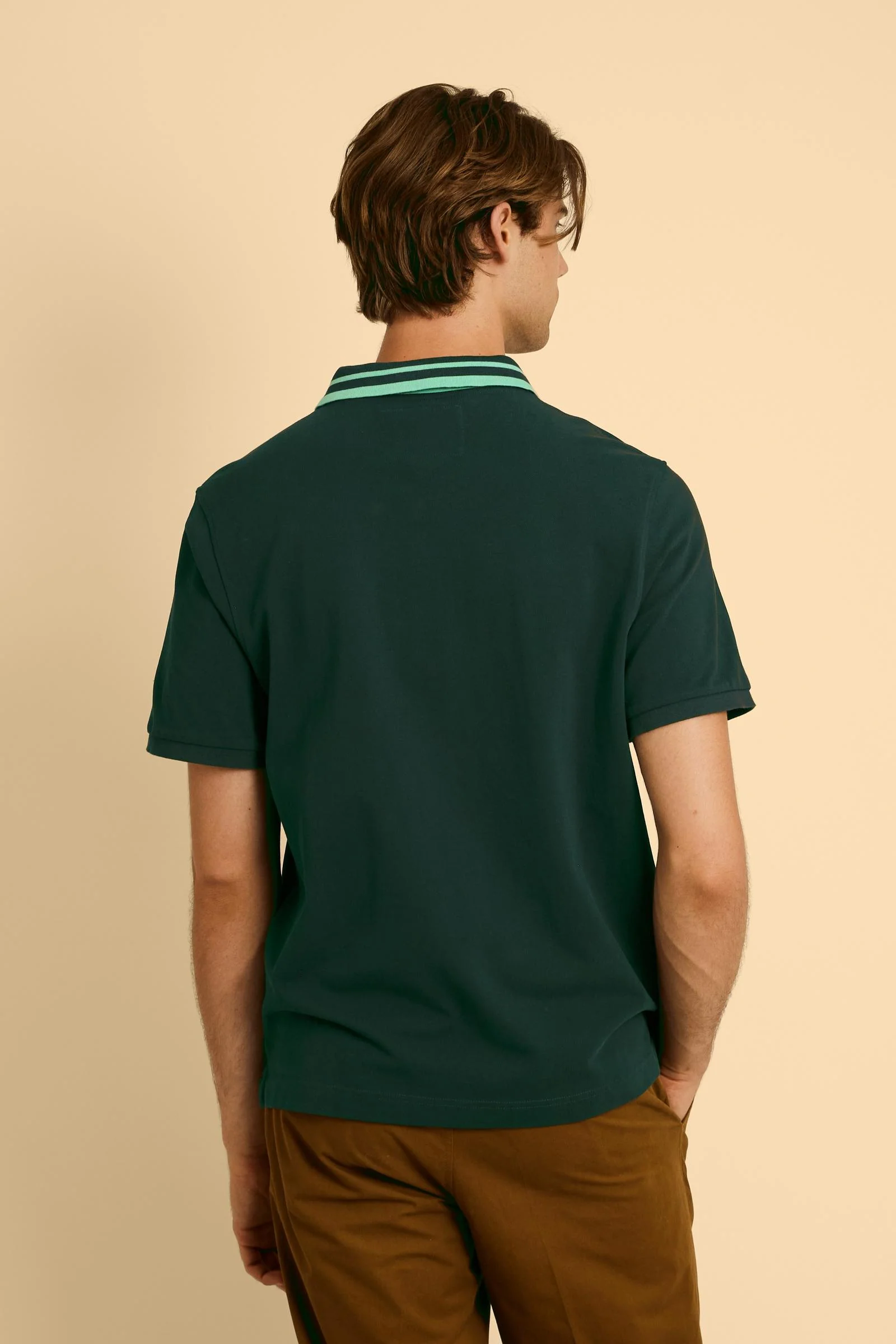 Herren Kurzarm-Poloshirt aus Piqué mit 3D-Maxi-Logo – Coty - Image 4