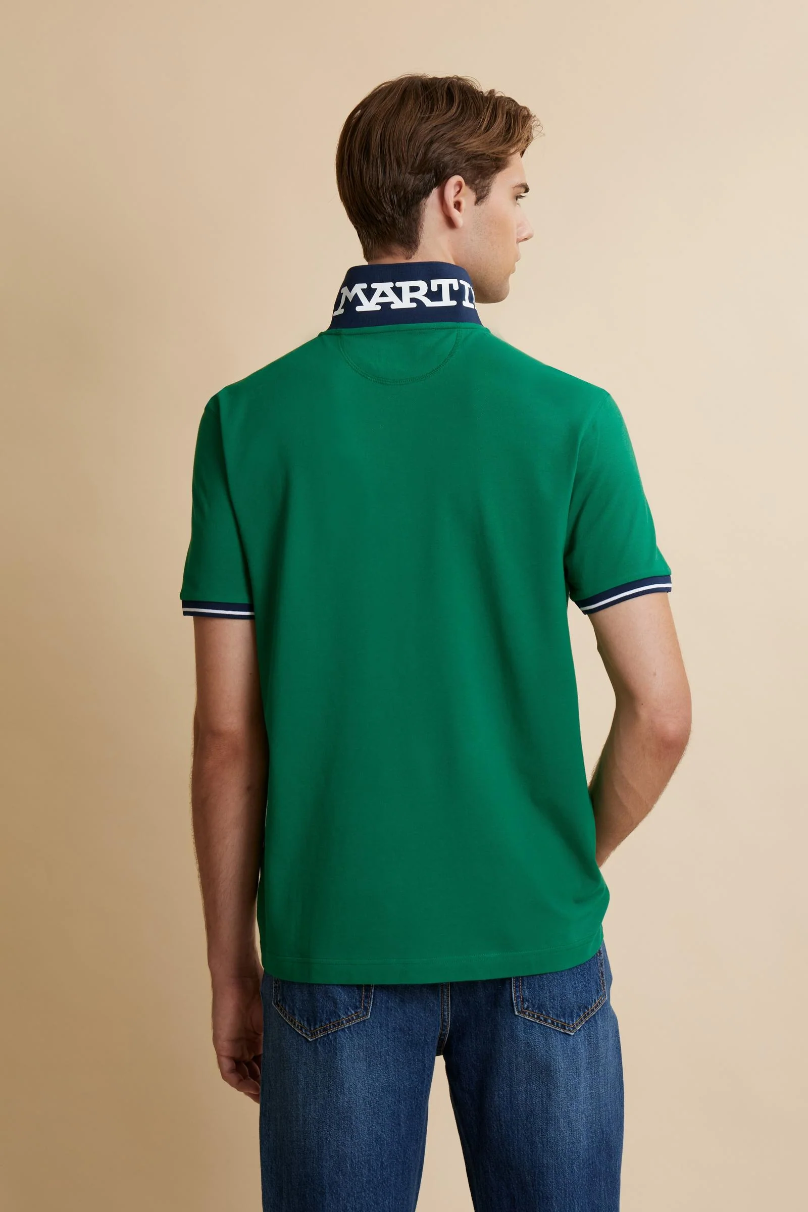 Herren Kurzarm-Poloshirt aus Stretch-Piqué mit Kontrastdetails – Trixie - Image 4