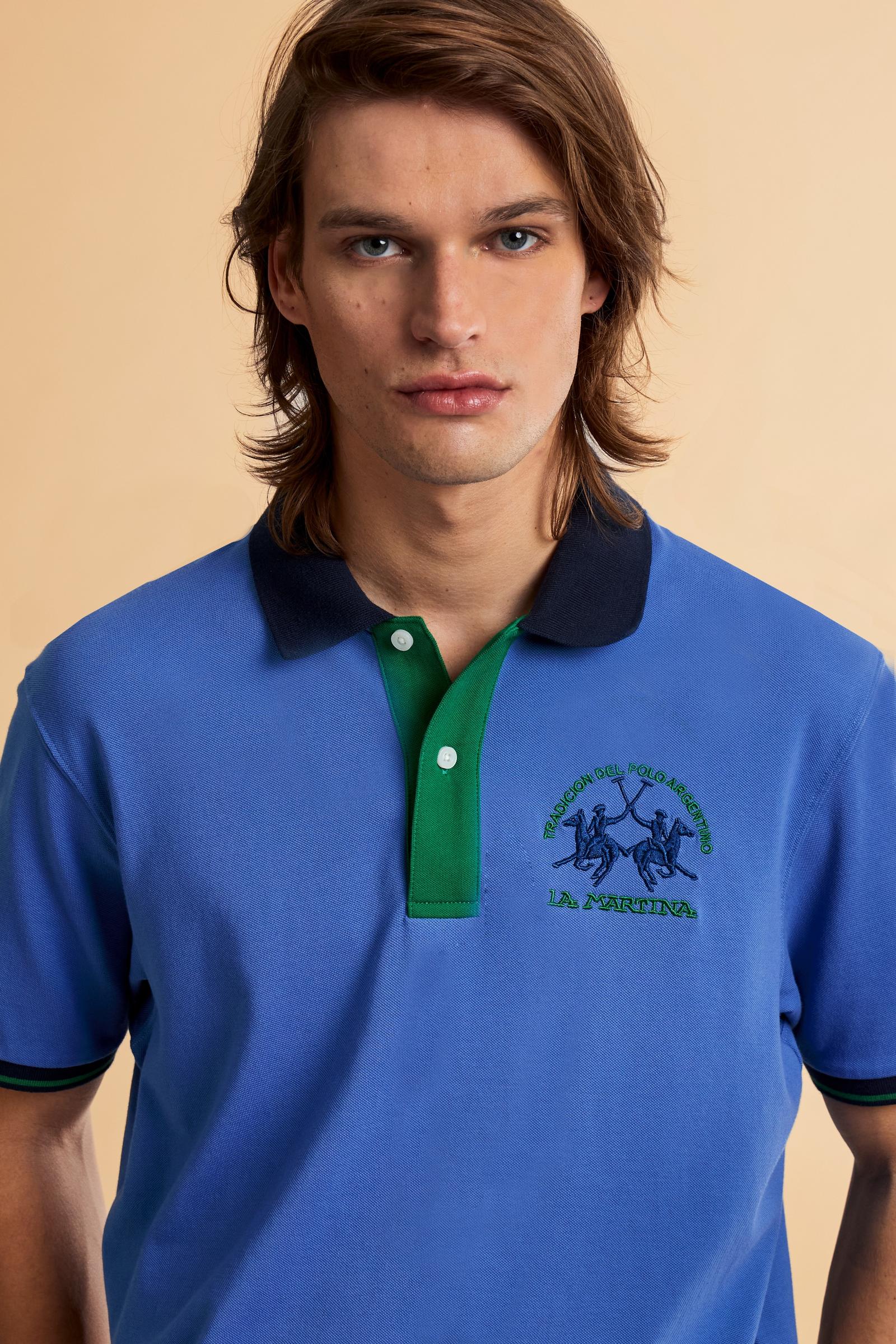 Herren Kurzarm-Poloshirt aus Stretch-Piqué mit Kontrastdetails – Trixie - Image 3