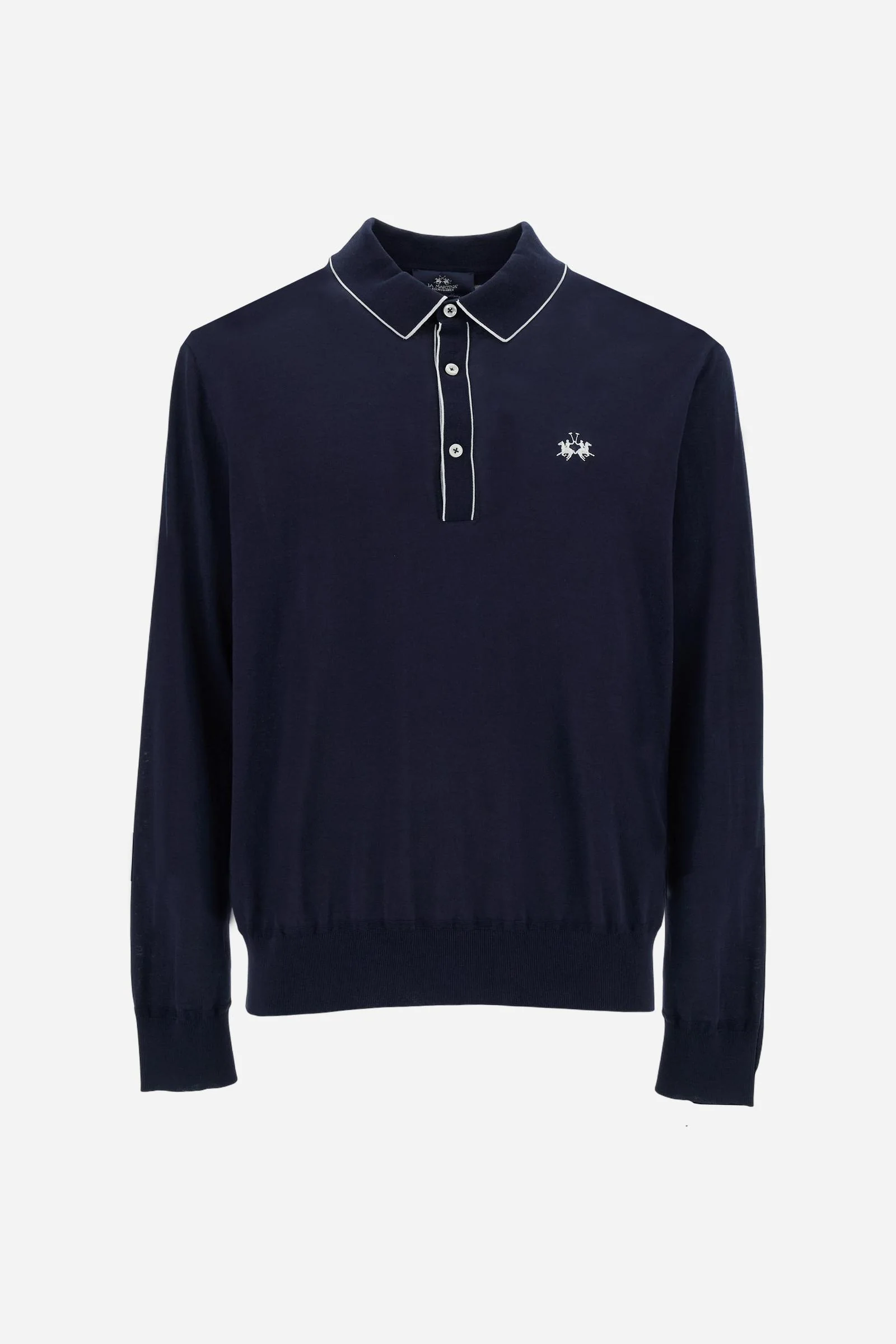 Herren Langarm-Poloshirt aus Baumwolle Silk Touch - Crisanto - Image 5