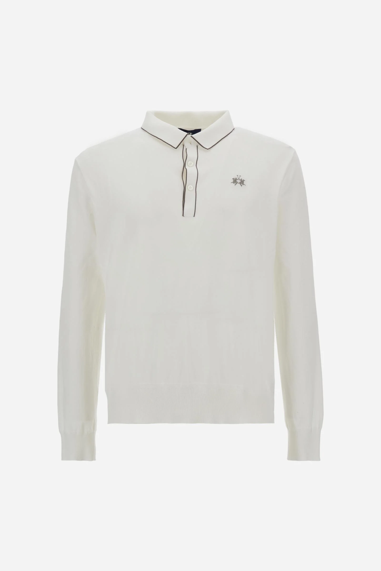 Herren Langarm-Poloshirt aus Baumwolle Silk Touch - Crisanto - Image 5