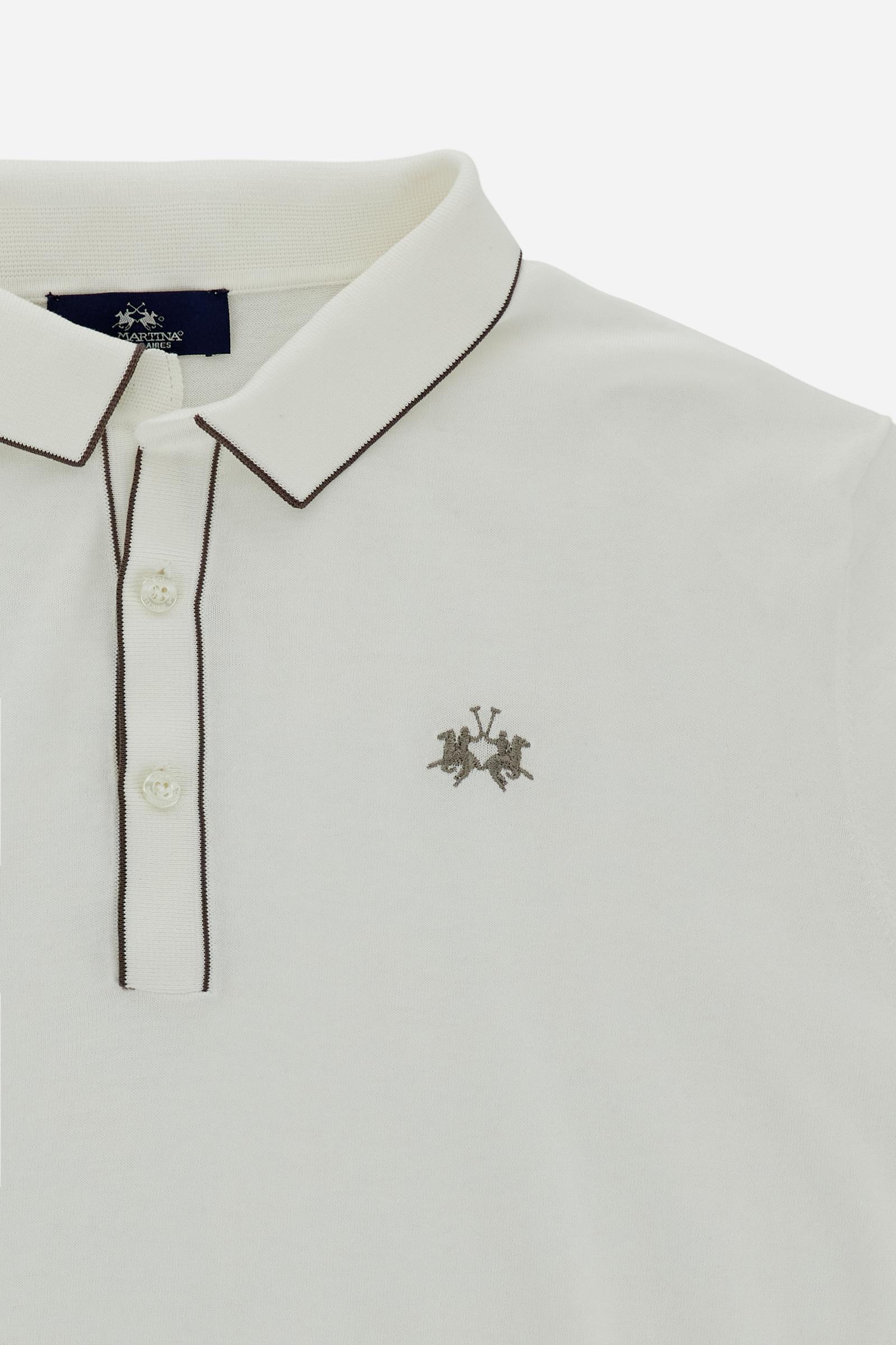 Herren Langarm-Poloshirt aus Baumwolle Silk Touch - Crisanto - Image 7