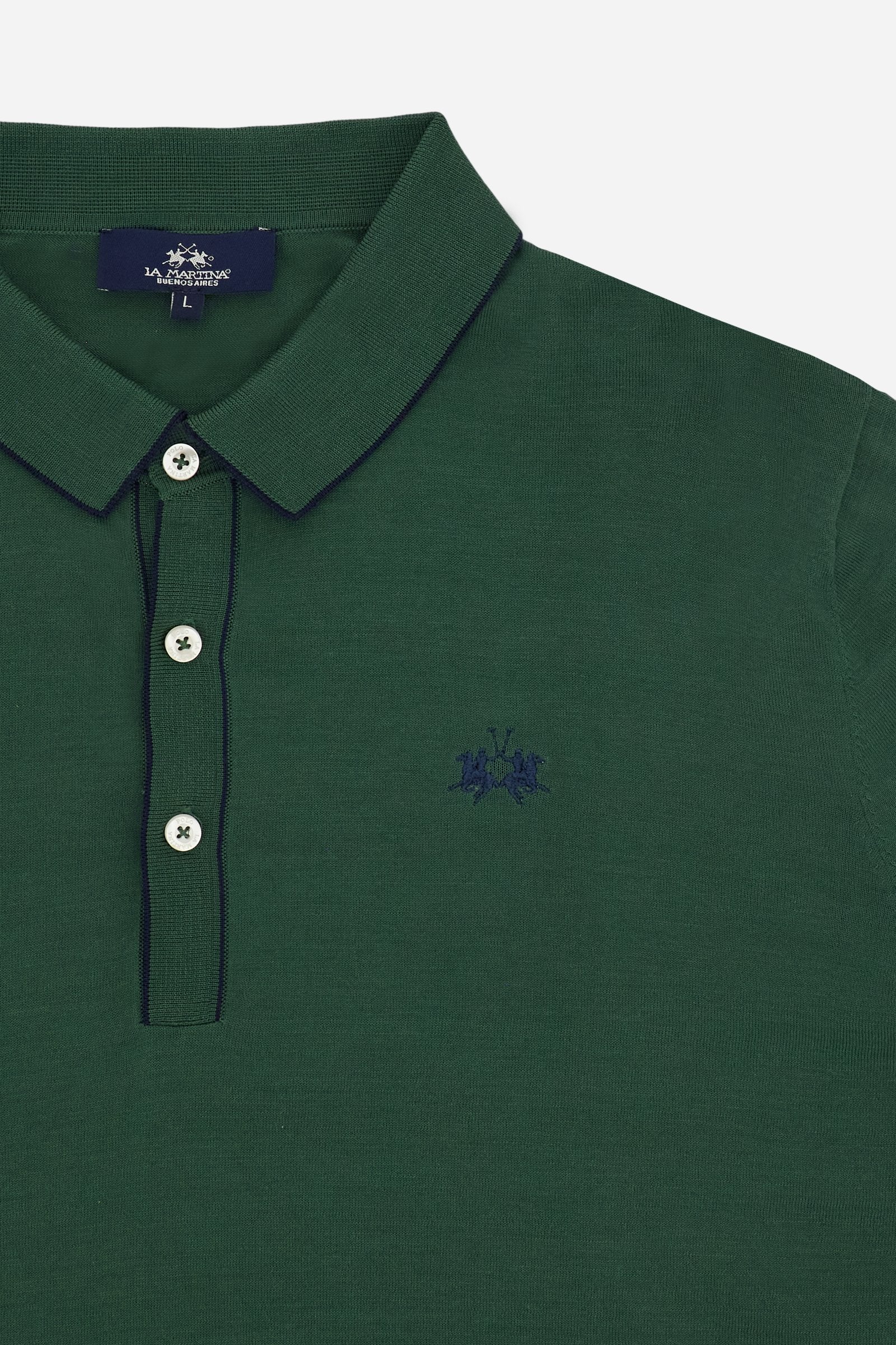 Herren Langarm-Poloshirt aus Baumwolle Silk Touch - Crisanto - Image 7