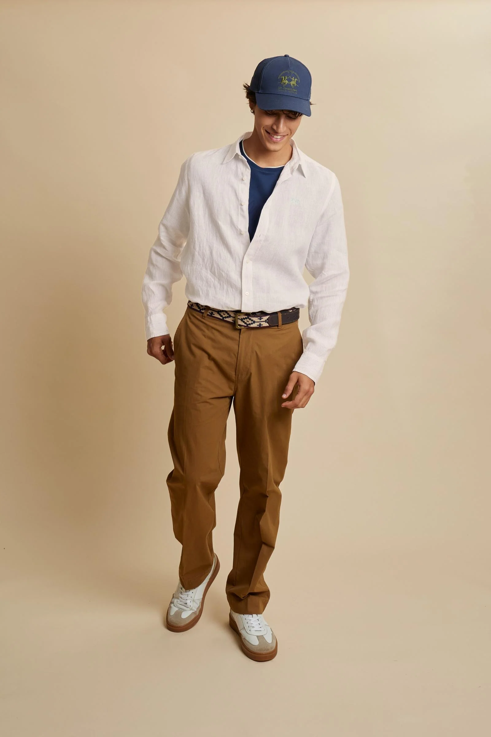 Herren Leinenhemd gestreift langarm - Taron - Image 2