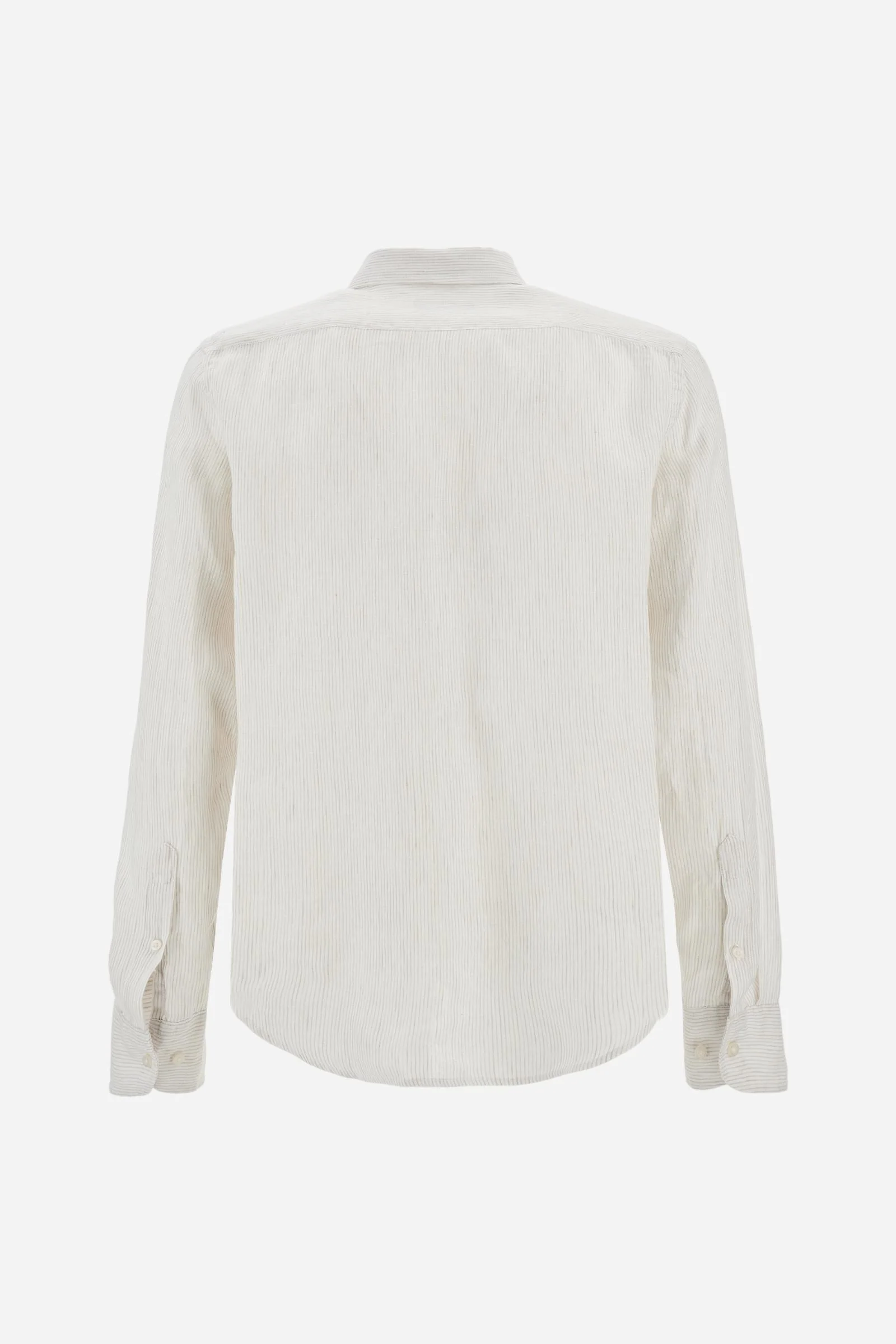 Herren Leinenhemd gestreift langarm - Taron - Image 6