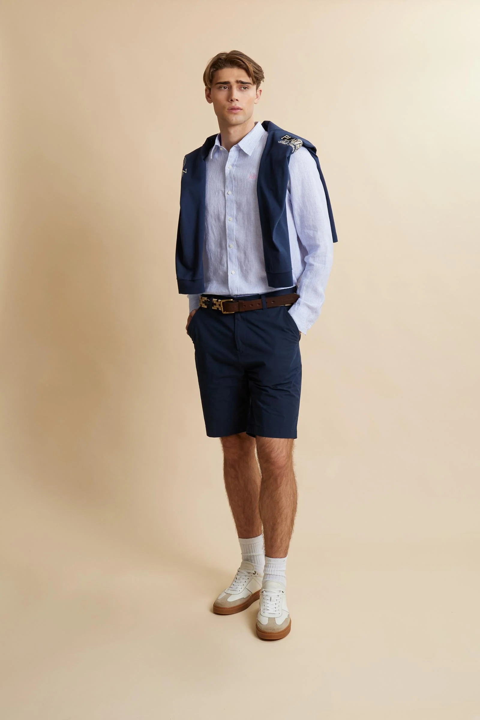 Herren Leinenhemd gestreift langarm - Taron - Image 2