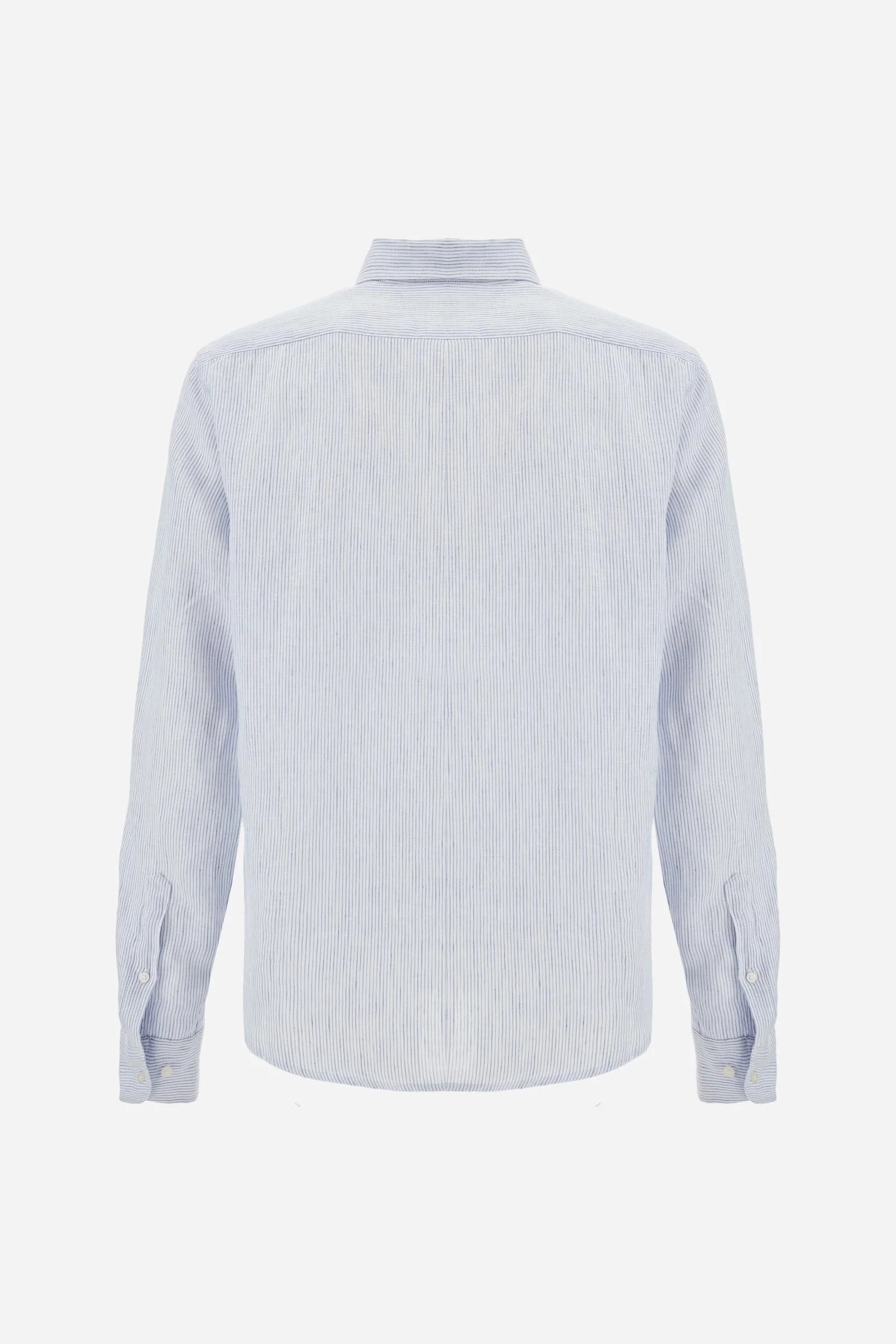 Herren Leinenhemd gestreift langarm - Taron - Image 6