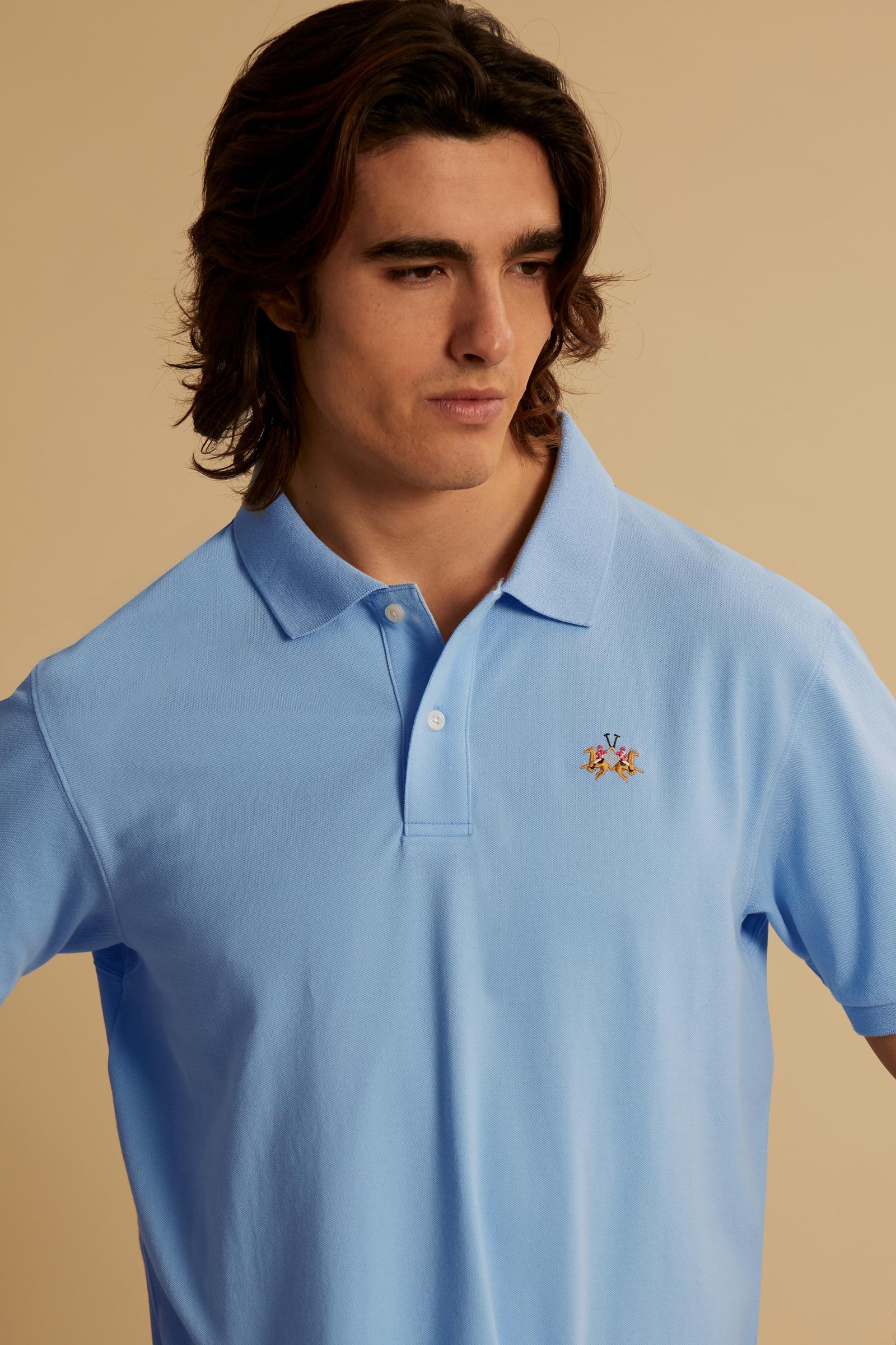 Herren Poloshirt aus Stretch-Piqué mit Trikolore-Logo - Eduardo - Image 3