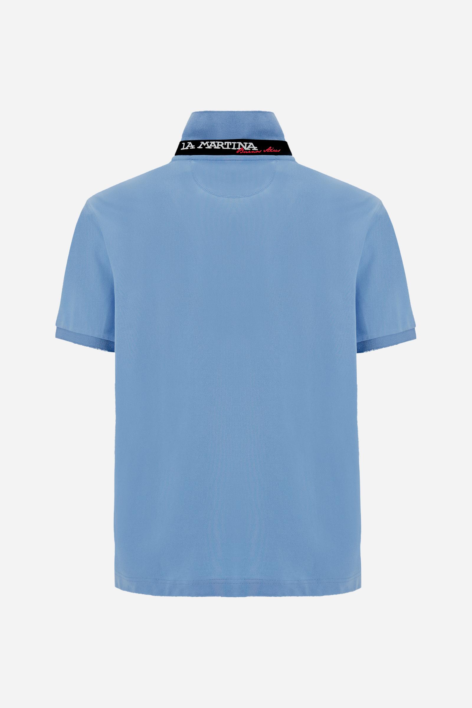 Herren Poloshirt aus Stretch-Piqué mit Trikolore-Logo - Eduardo - Image 6