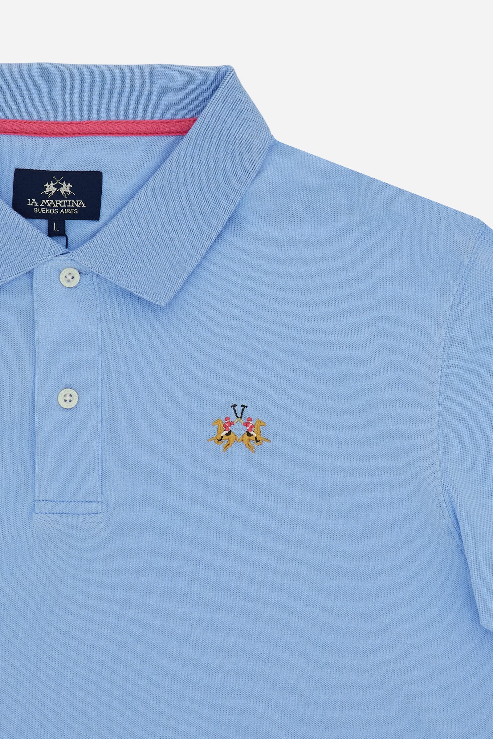 Herren Poloshirt aus Stretch-Piqué mit Trikolore-Logo - Eduardo - Image 8
