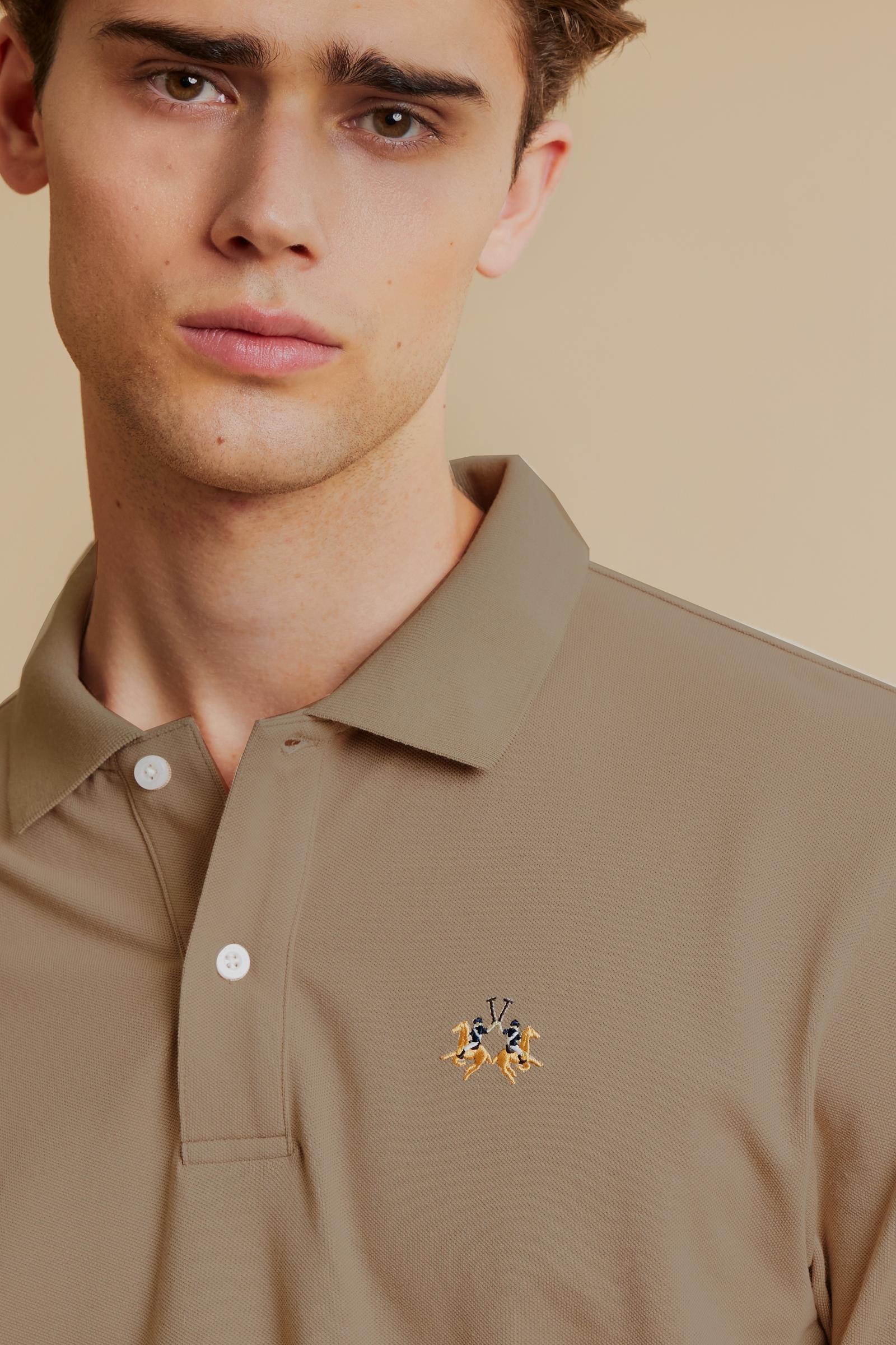 Herren Poloshirt aus Stretch-Piqué mit Trikolore-Logo - Eduardo - Image 3
