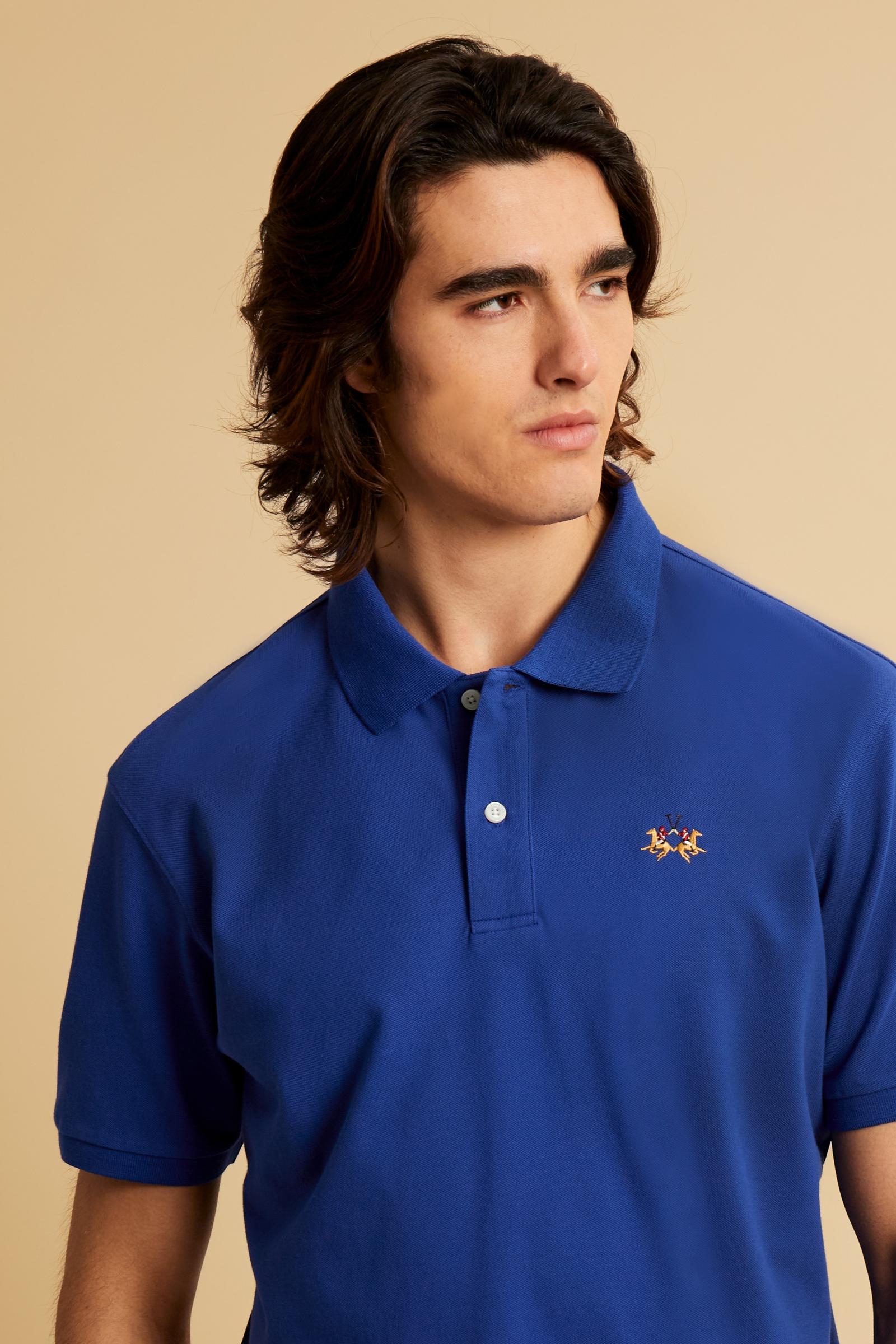 Herren Poloshirt aus Stretch-Piqué mit Trikolore-Logo - Eduardo - Image 3