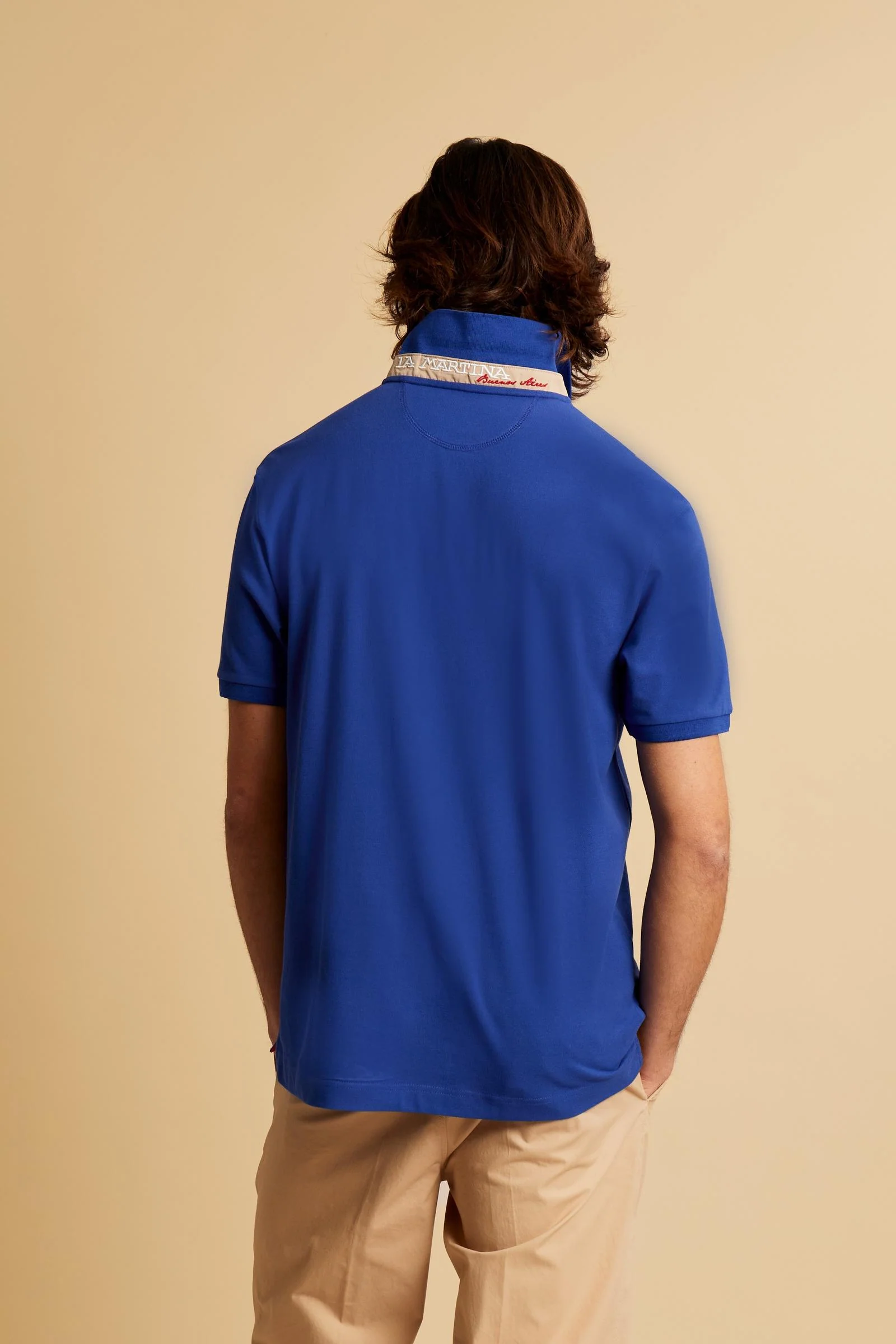 Herren Poloshirt aus Stretch-Piqué mit Trikolore-Logo - Eduardo - Image 4