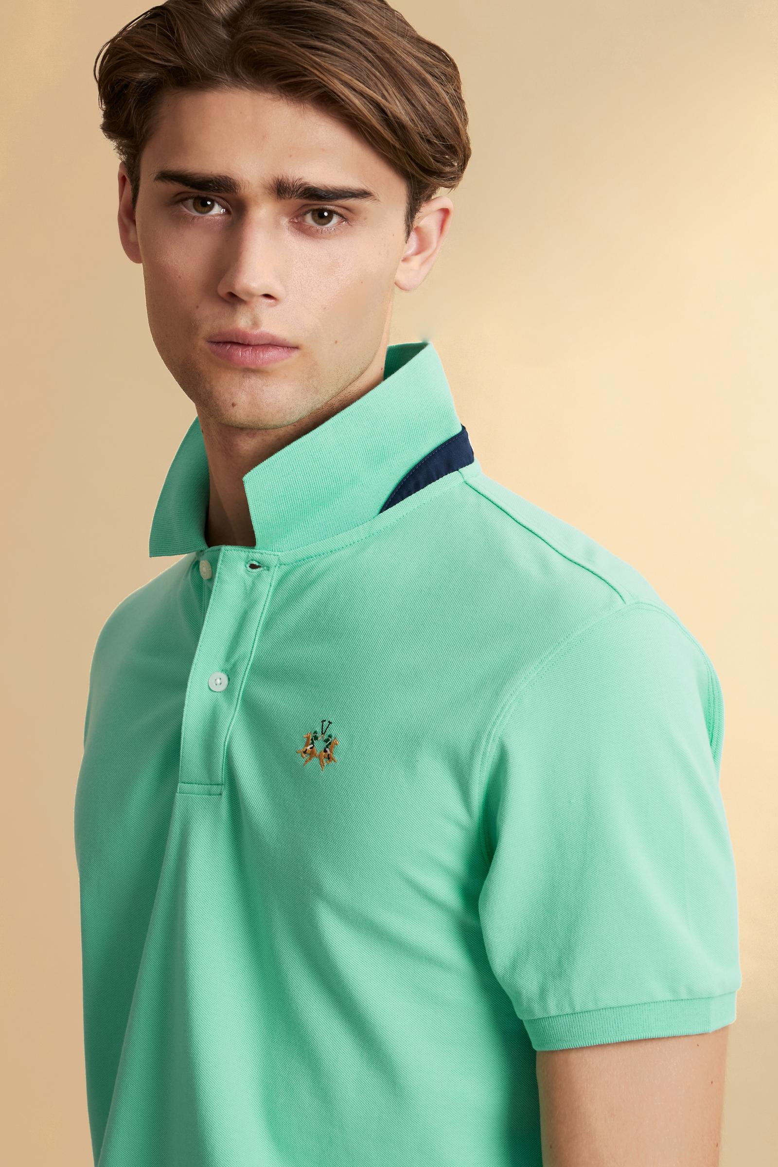 Herren Poloshirt aus Stretch-Piqué mit Trikolore-Logo - Eduardo - Image 3