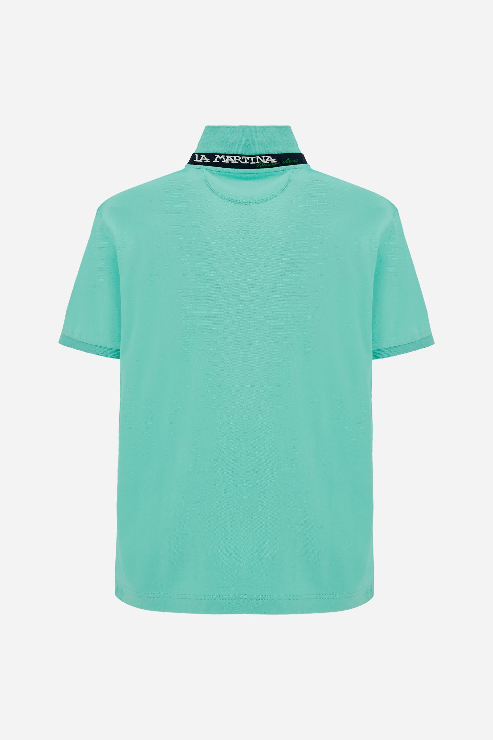 Herren Poloshirt aus Stretch-Piqué mit Trikolore-Logo - Eduardo - Image 6