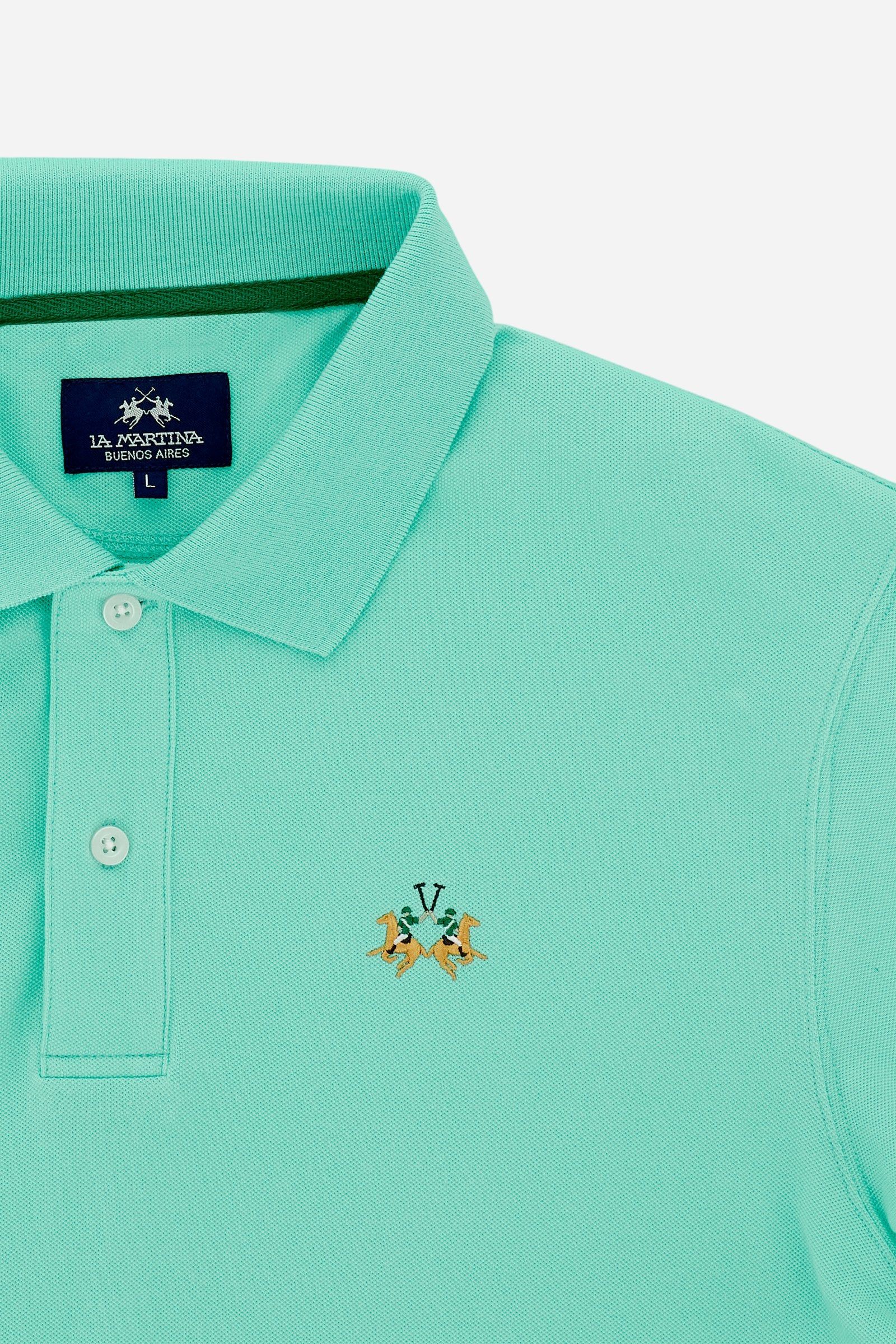 Herren Poloshirt aus Stretch-Piqué mit Trikolore-Logo - Eduardo - Image 8