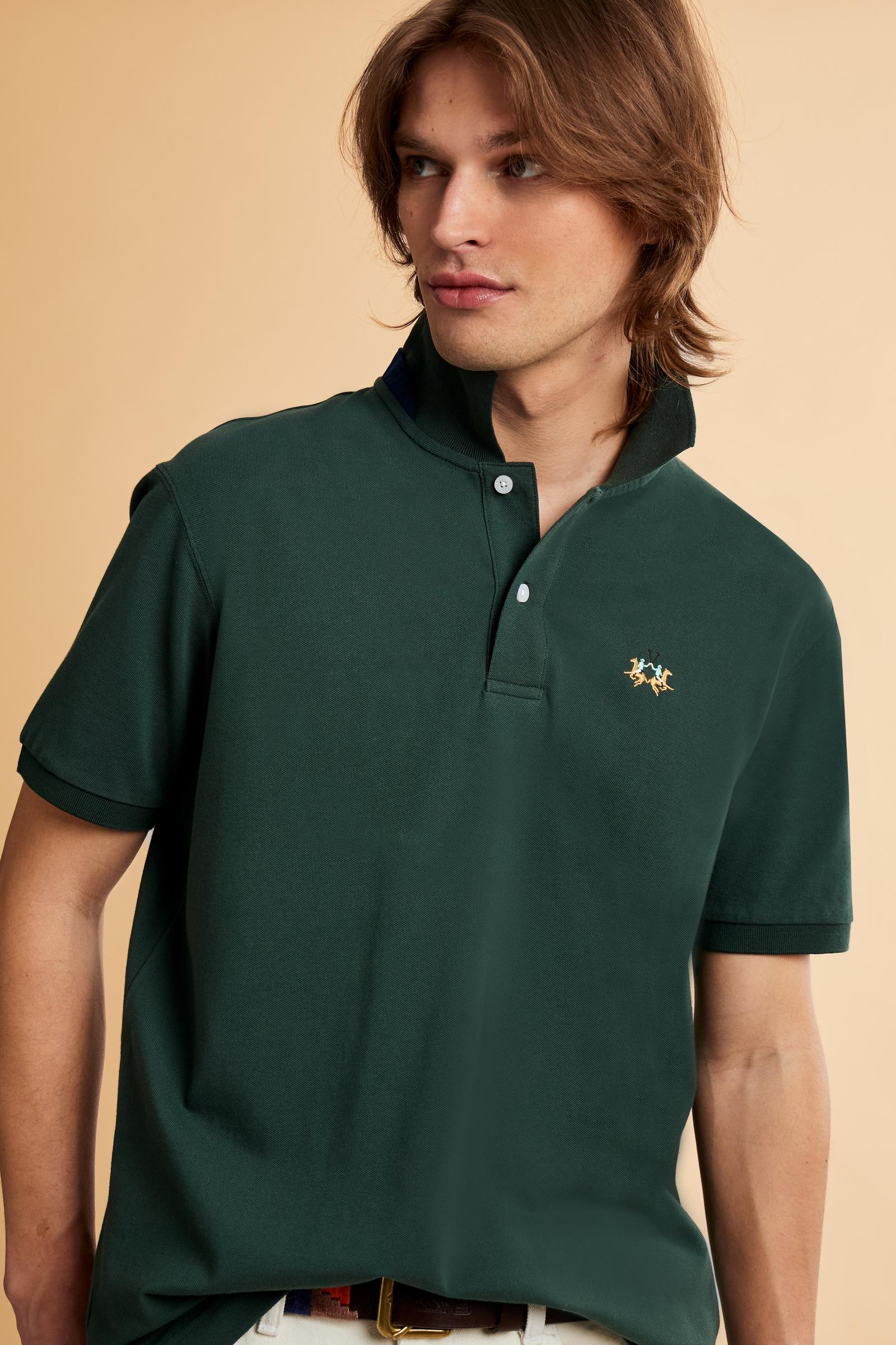 Herren Poloshirt aus Stretch-Piqué mit Trikolore-Logo - Eduardo - Image 3