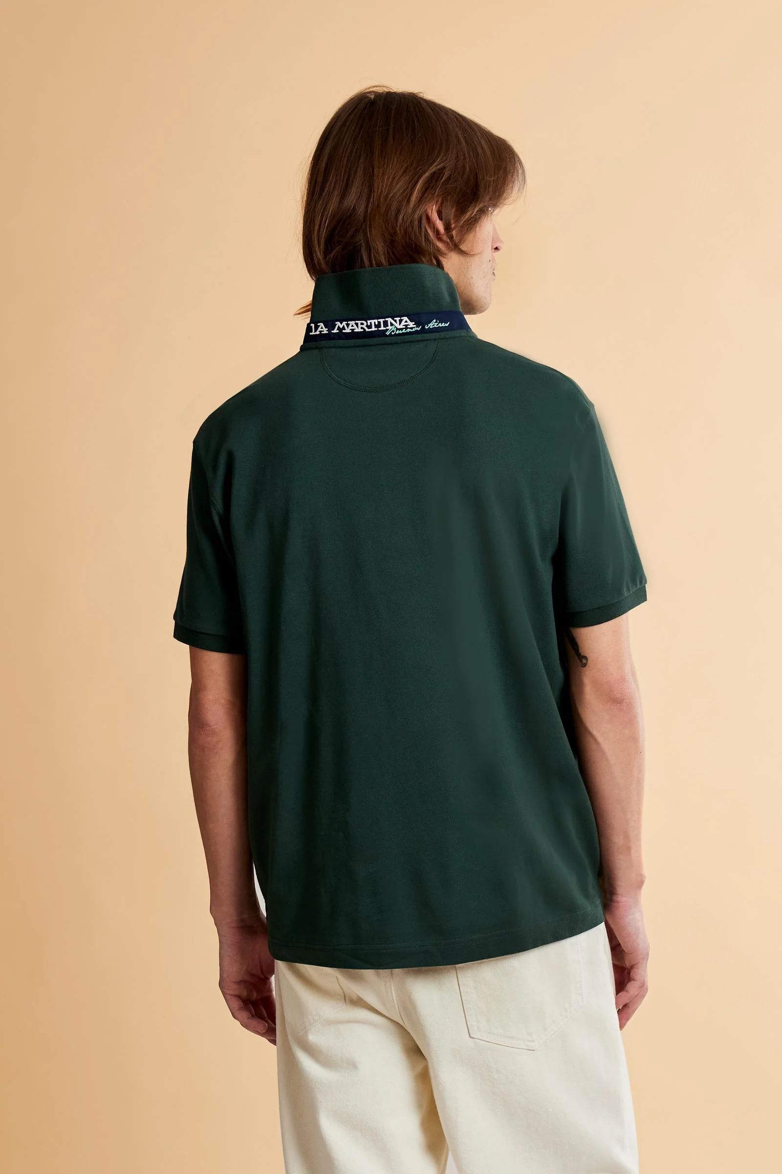 Herren Poloshirt aus Stretch-Piqué mit Trikolore-Logo - Eduardo - Image 4
