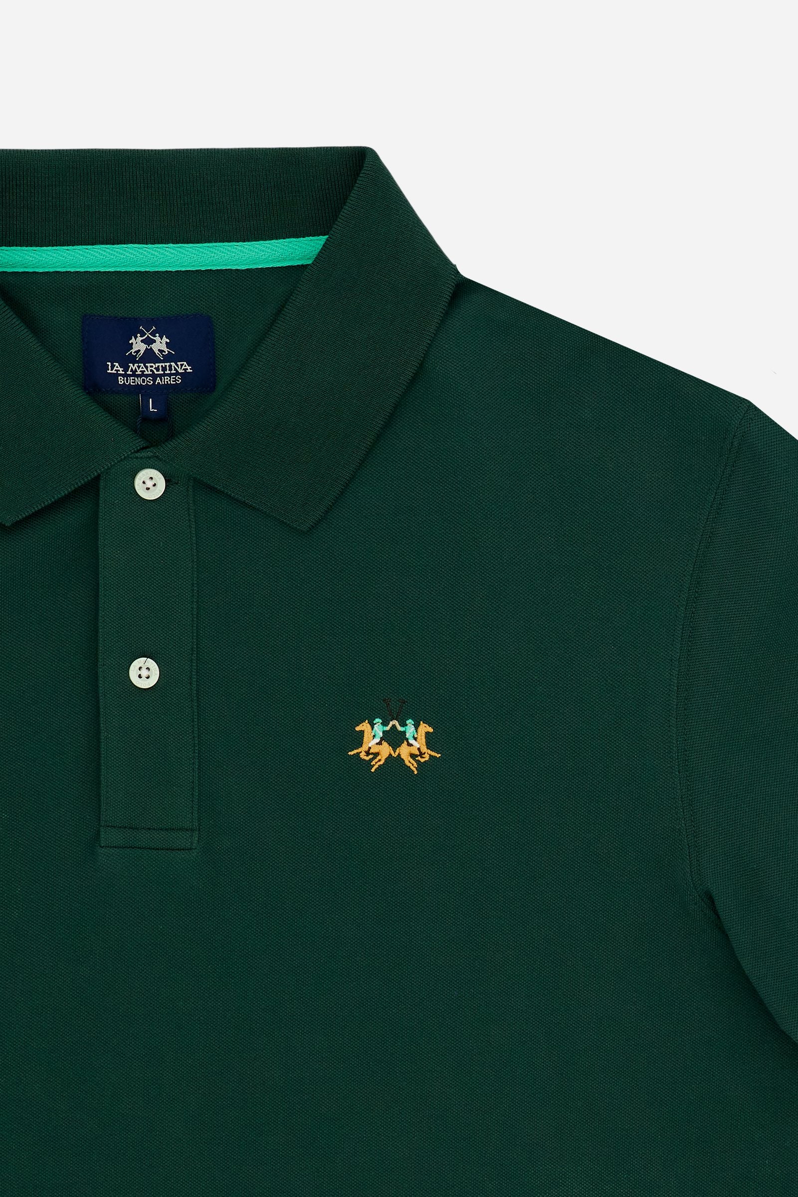 Herren Poloshirt aus Stretch-Piqué mit Trikolore-Logo - Eduardo - Image 8