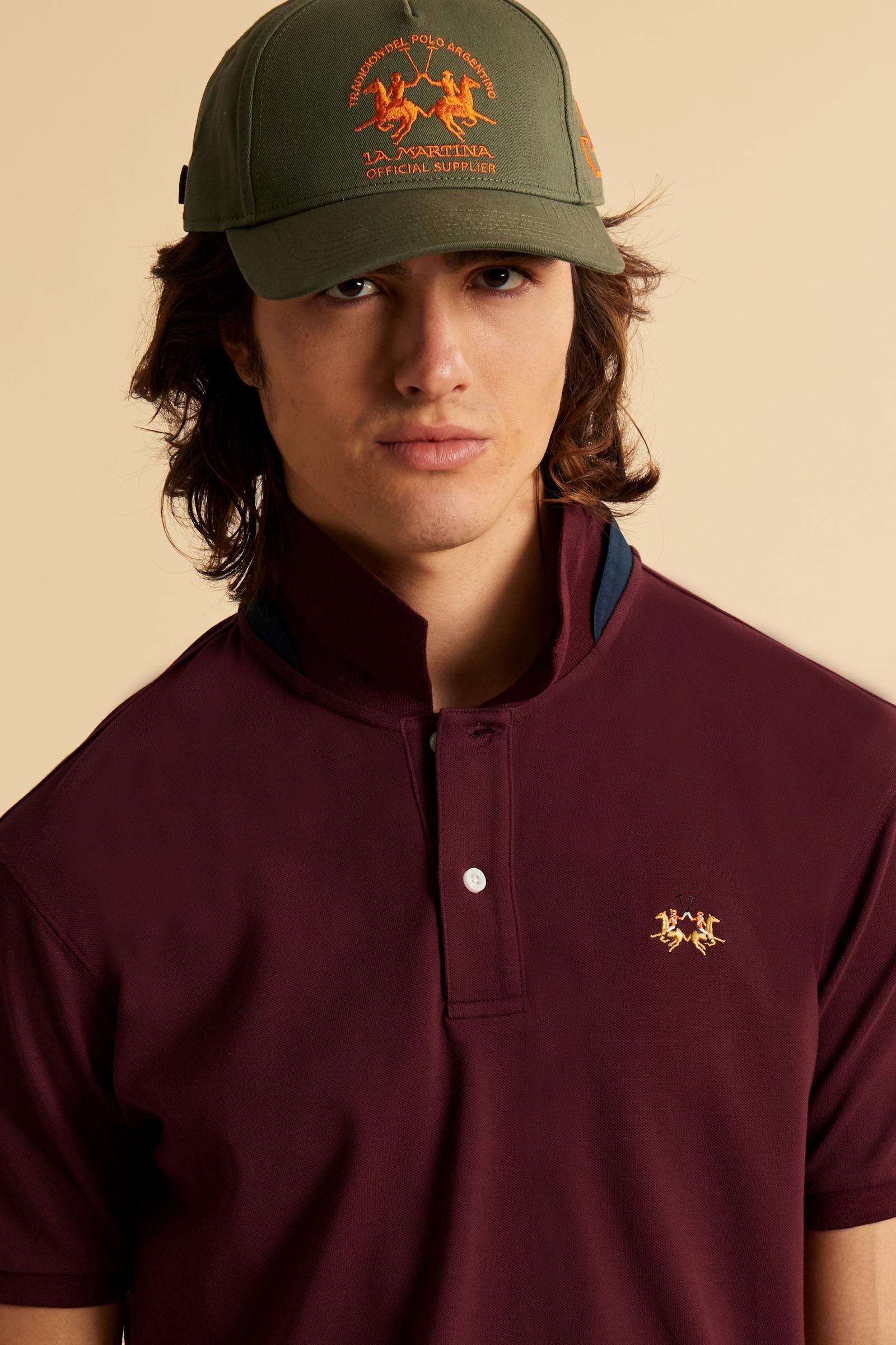 Herren Poloshirt aus Stretch-Piqué mit Trikolore-Logo - Eduardo - Image 3