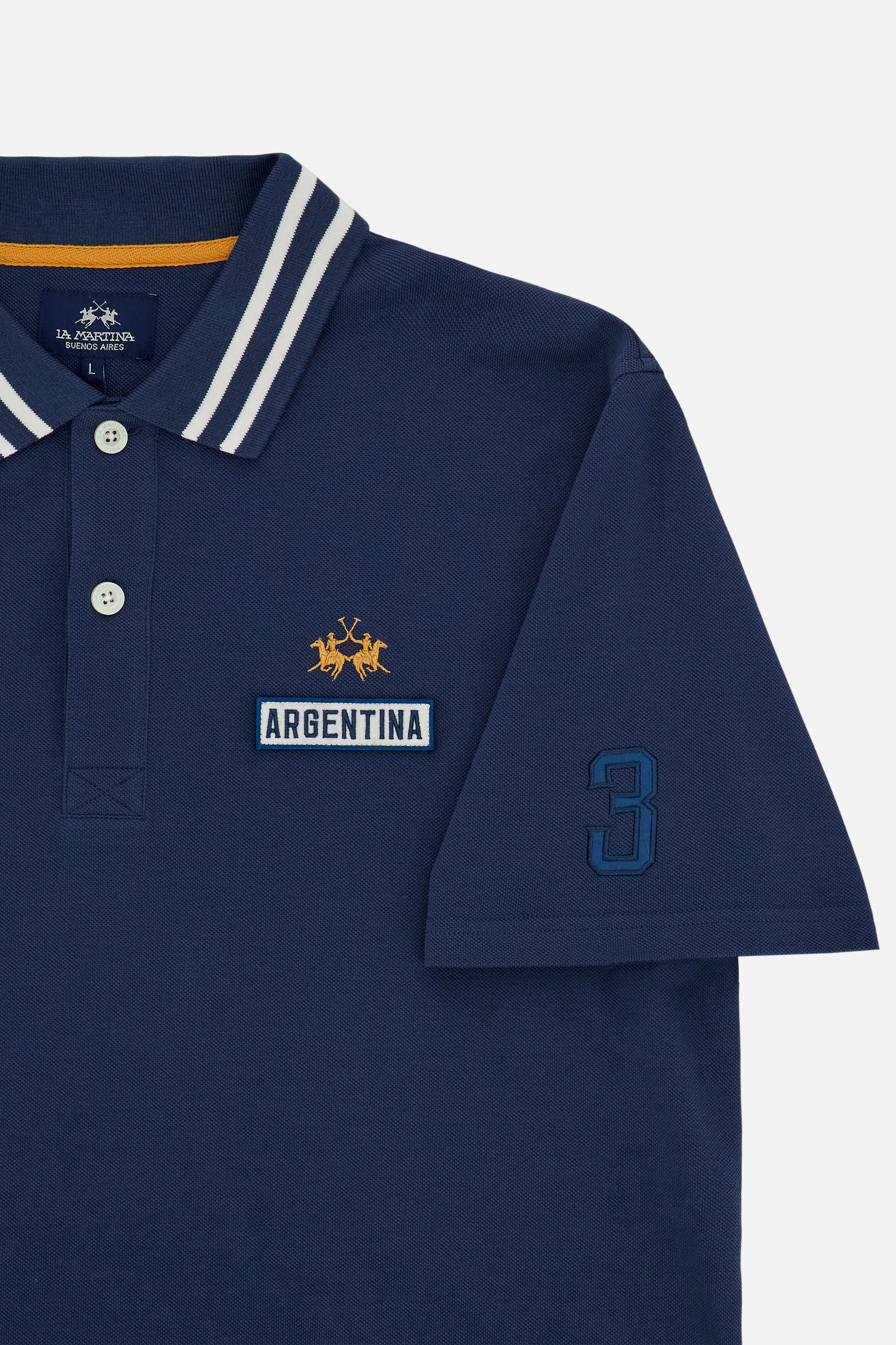 Herren-Poloshirt mit kurzen Ärmeln aus Baumwollpiqué Argentina - Cade - Image 8