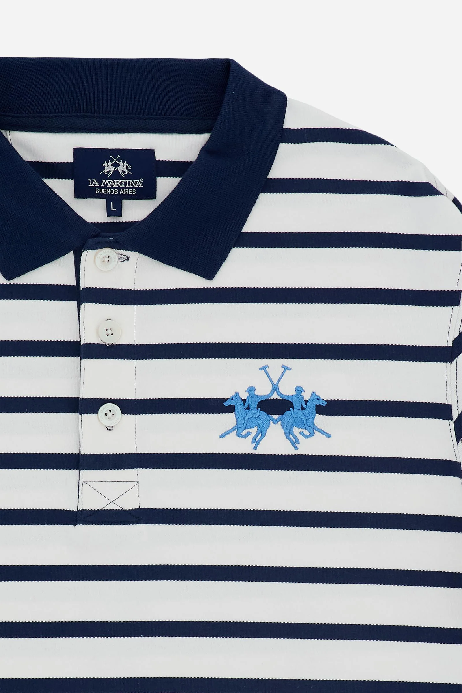 Herren-Poloshirt mit kurzen Ärmeln aus gestreiftem Heavy Jersey - Claudius - Image 8