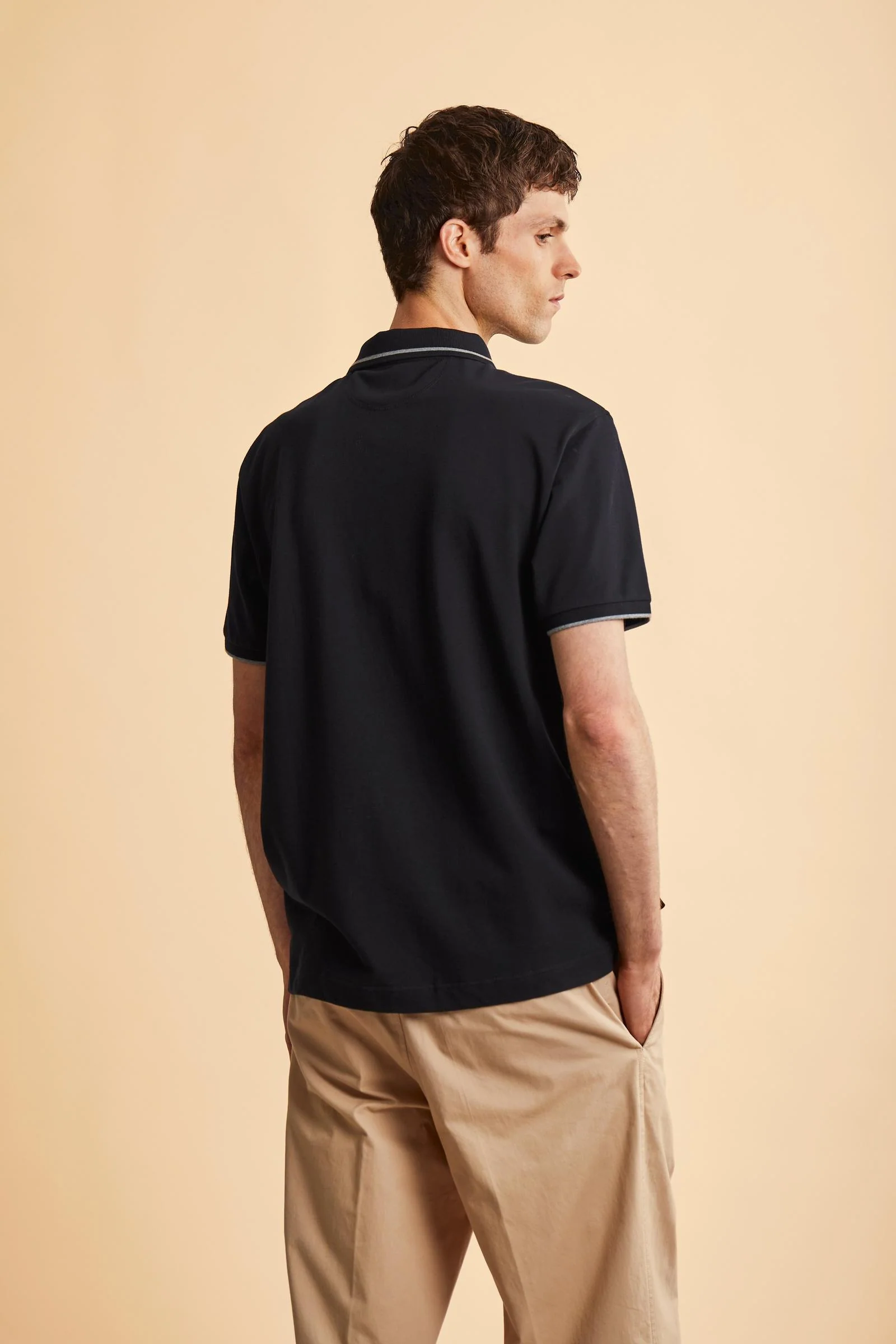 Herren Poloshirt mit kurzen Ärmeln aus Stretch-Piqué Iconic - Yeshayahu - Image 3
