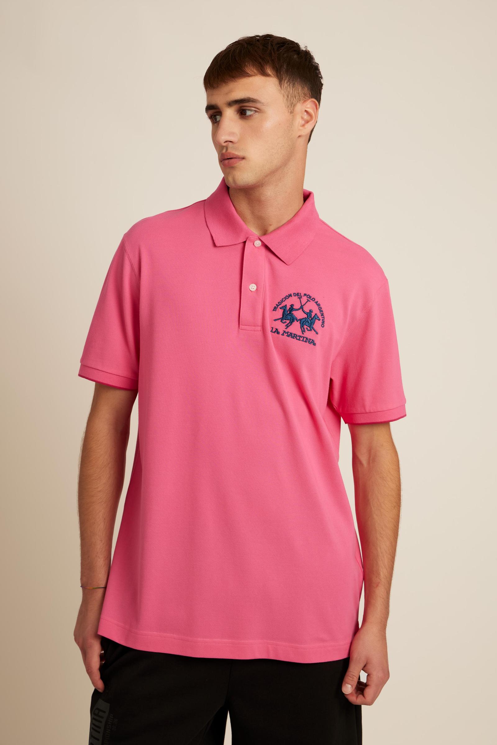 Herren Poloshirt mit kurzen Ärmeln aus Stretch-Piqué mit Iconic Team Logo - Miguel
