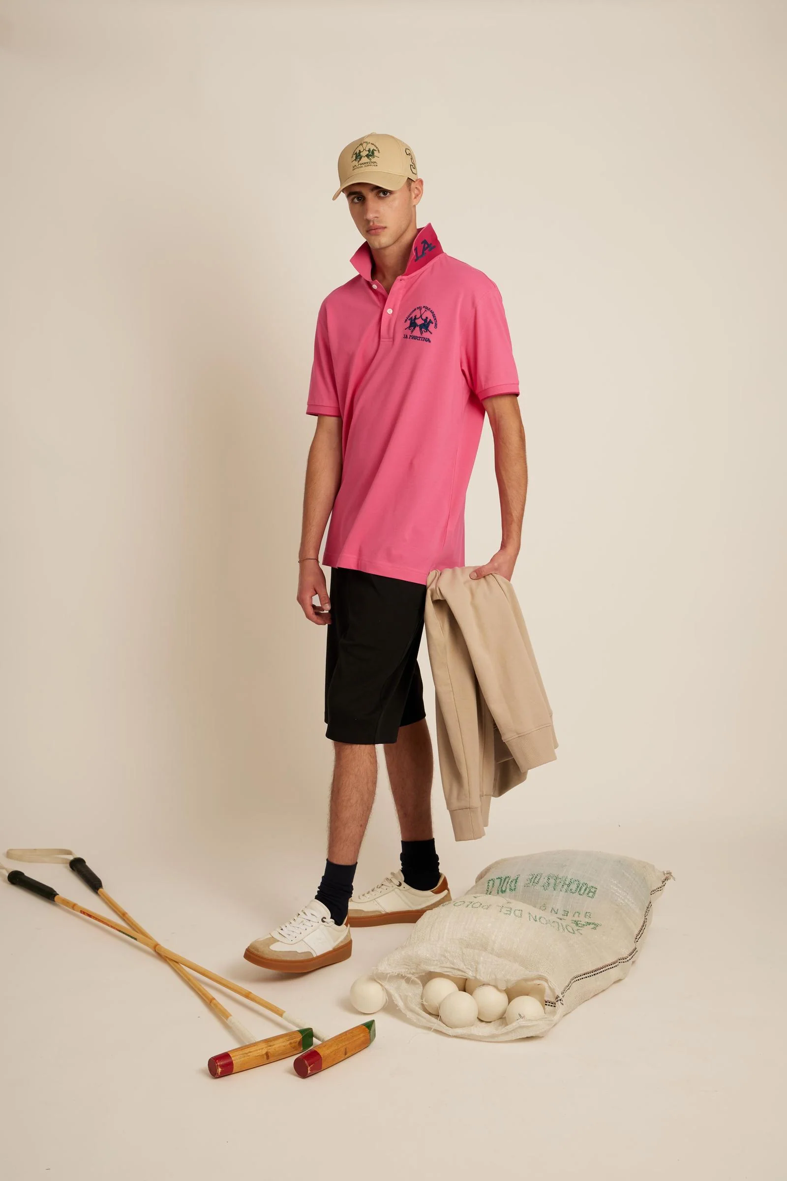 Herren Poloshirt mit kurzen Ärmeln aus Stretch-Piqué mit Iconic Team Logo - Miguel - Image 2