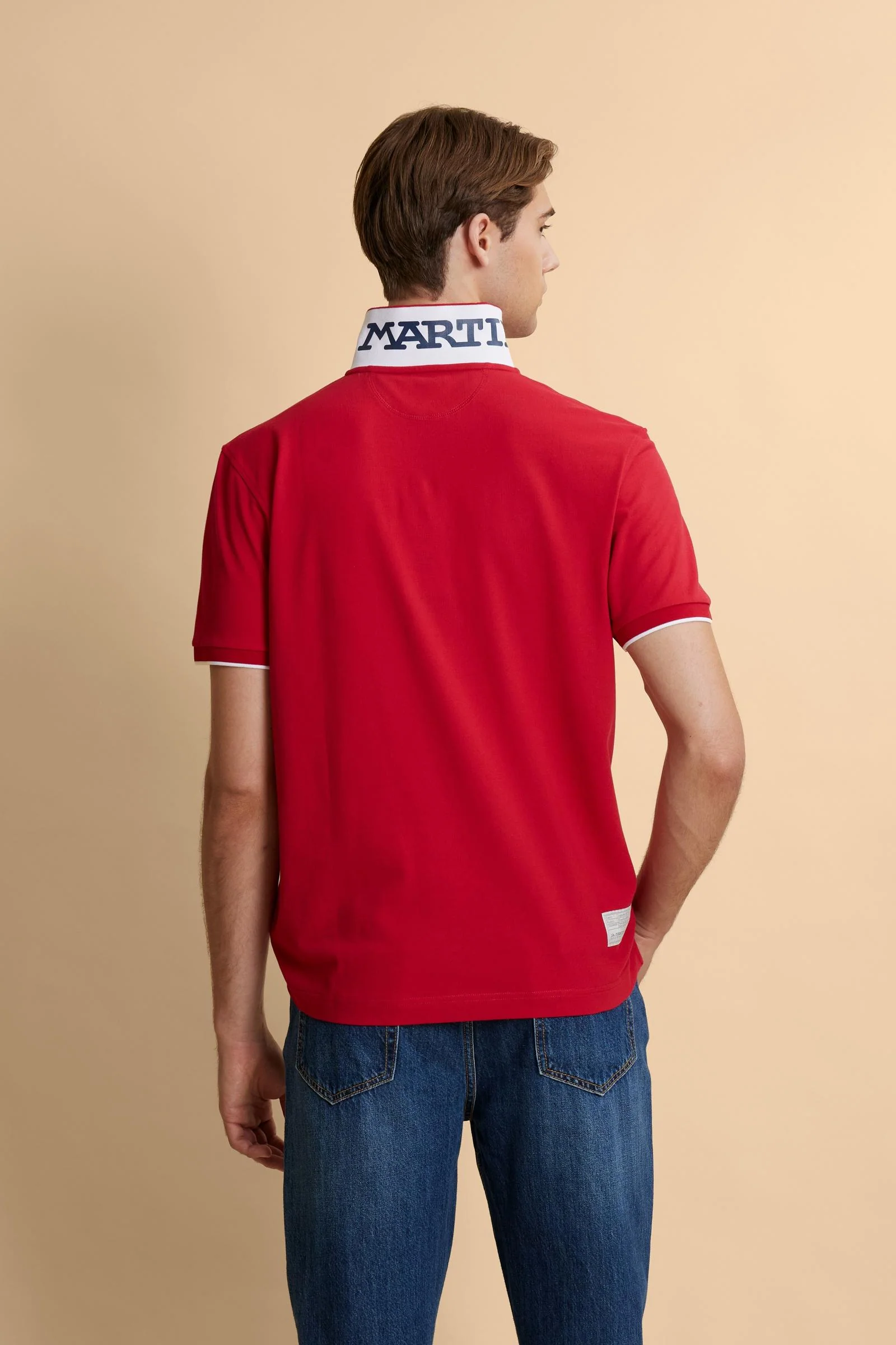 Herren Poloshirt mit kurzen Ärmeln aus Stretch-Piqué mit Iconic Team Logo - Miguel - Image 4