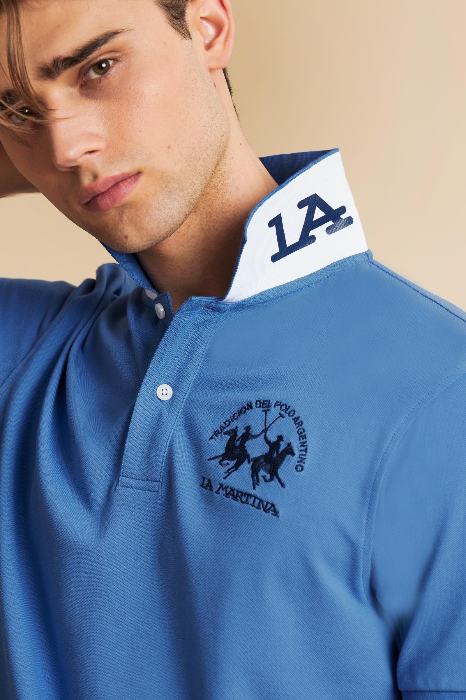 Herren Poloshirt mit kurzen Ärmeln aus Stretch-Piqué mit Iconic Team Logo - Miguel - Image 3