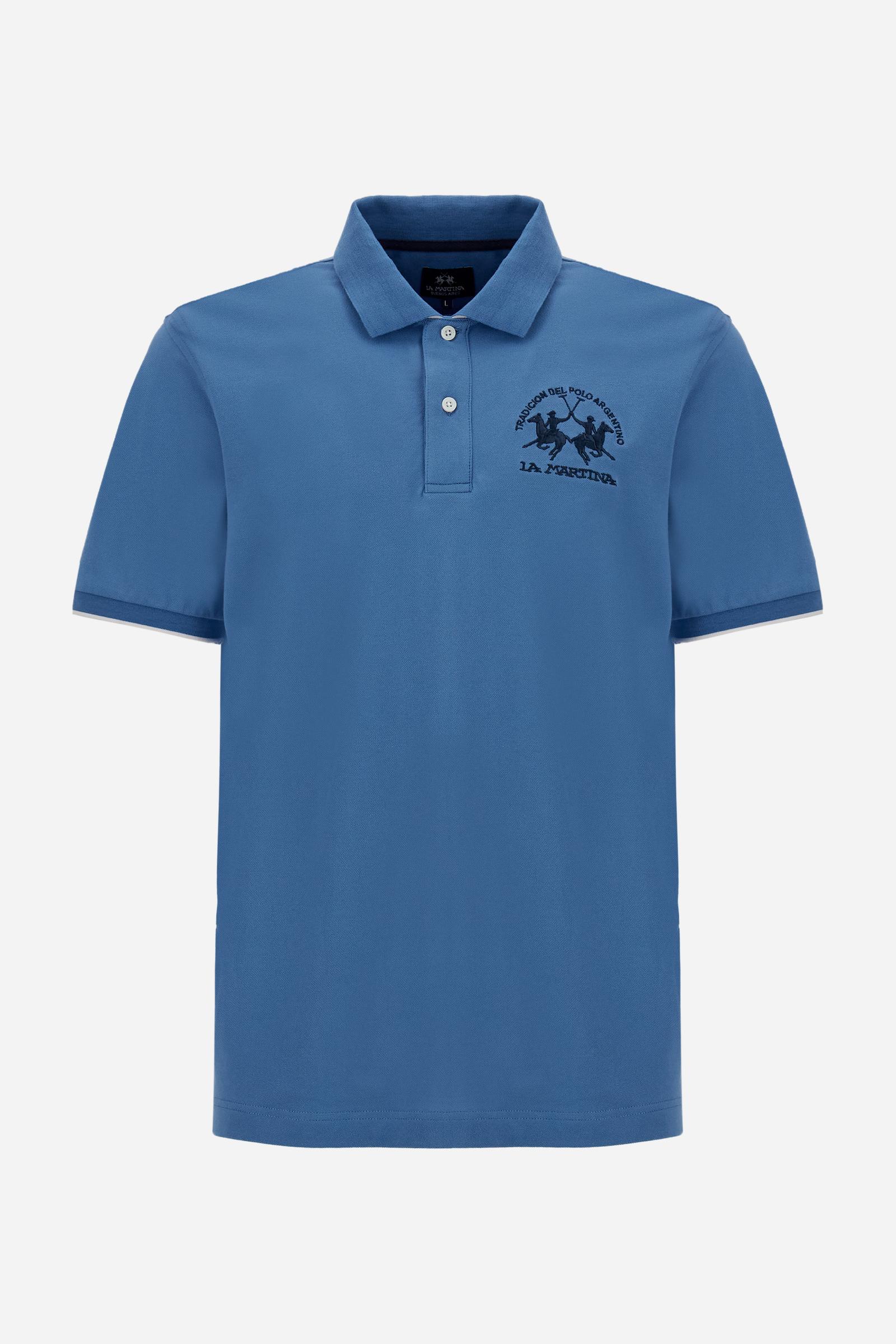 Herren Poloshirt mit kurzen Ärmeln aus Stretch-Piqué mit Iconic Team Logo - Miguel - Image 5
