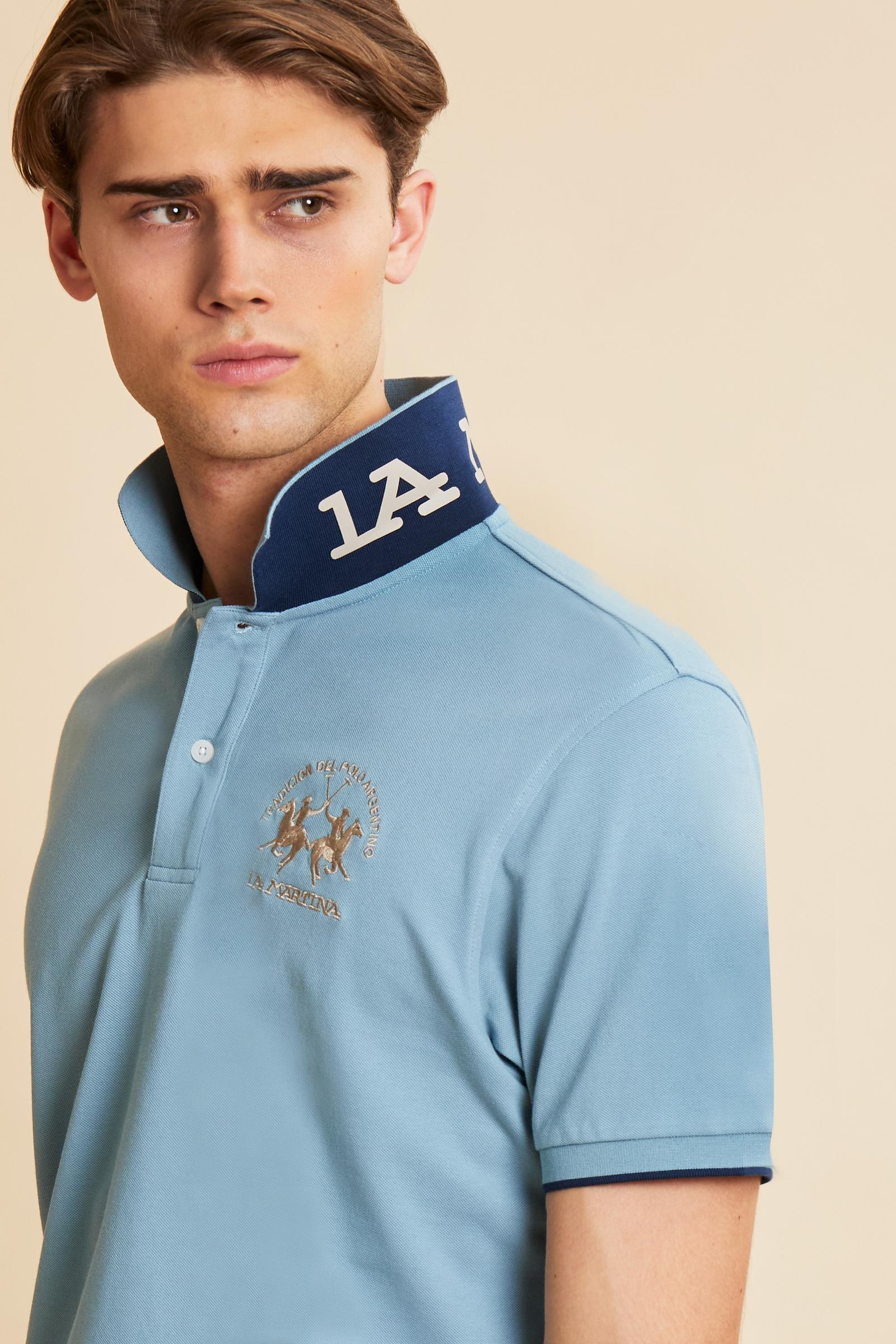 Herren Poloshirt mit kurzen Ärmeln aus Stretch-Piqué mit Iconic Team Logo - Miguel - Image 3
