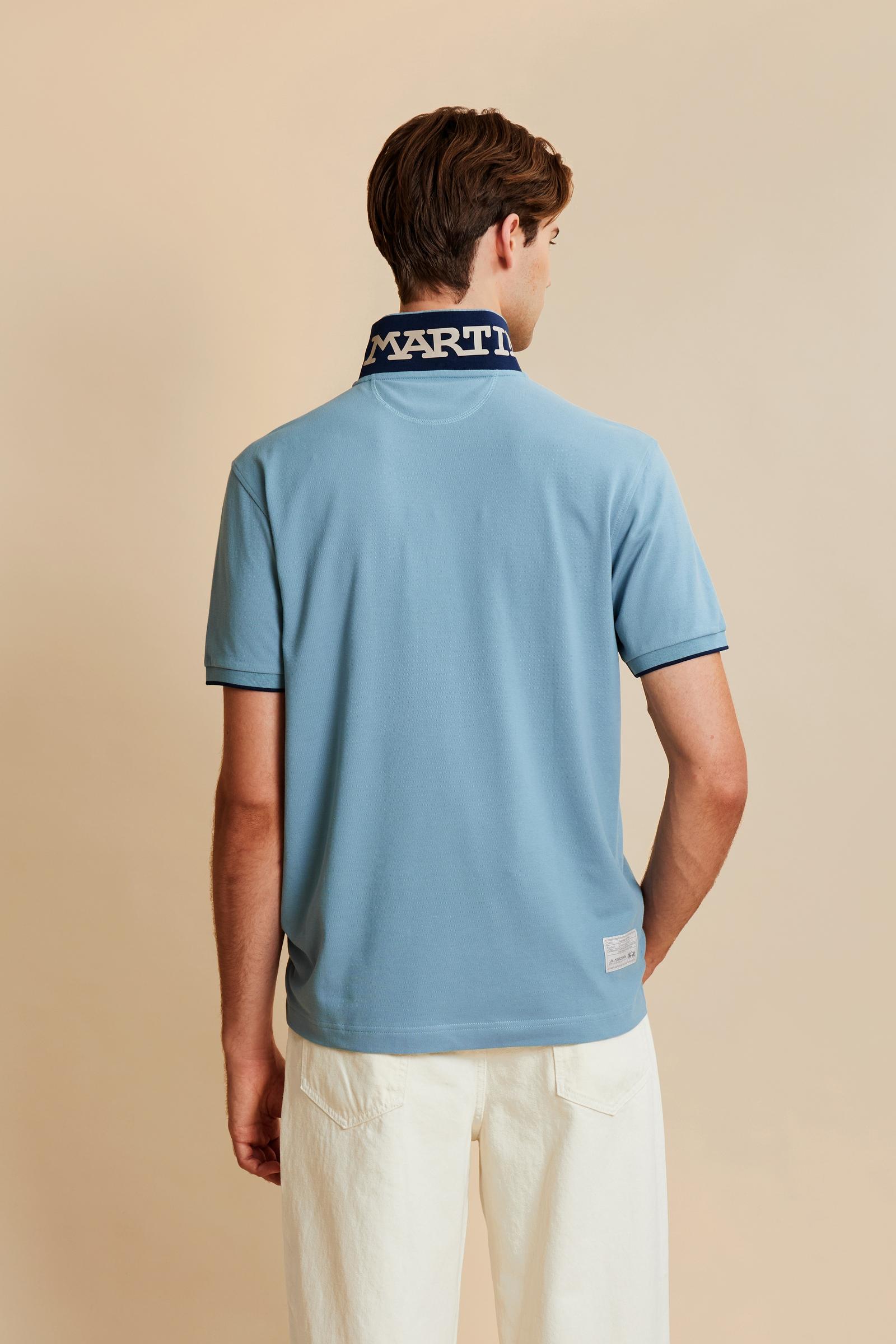 Herren Poloshirt mit kurzen Ärmeln aus Stretch-Piqué mit Iconic Team Logo - Miguel - Image 4