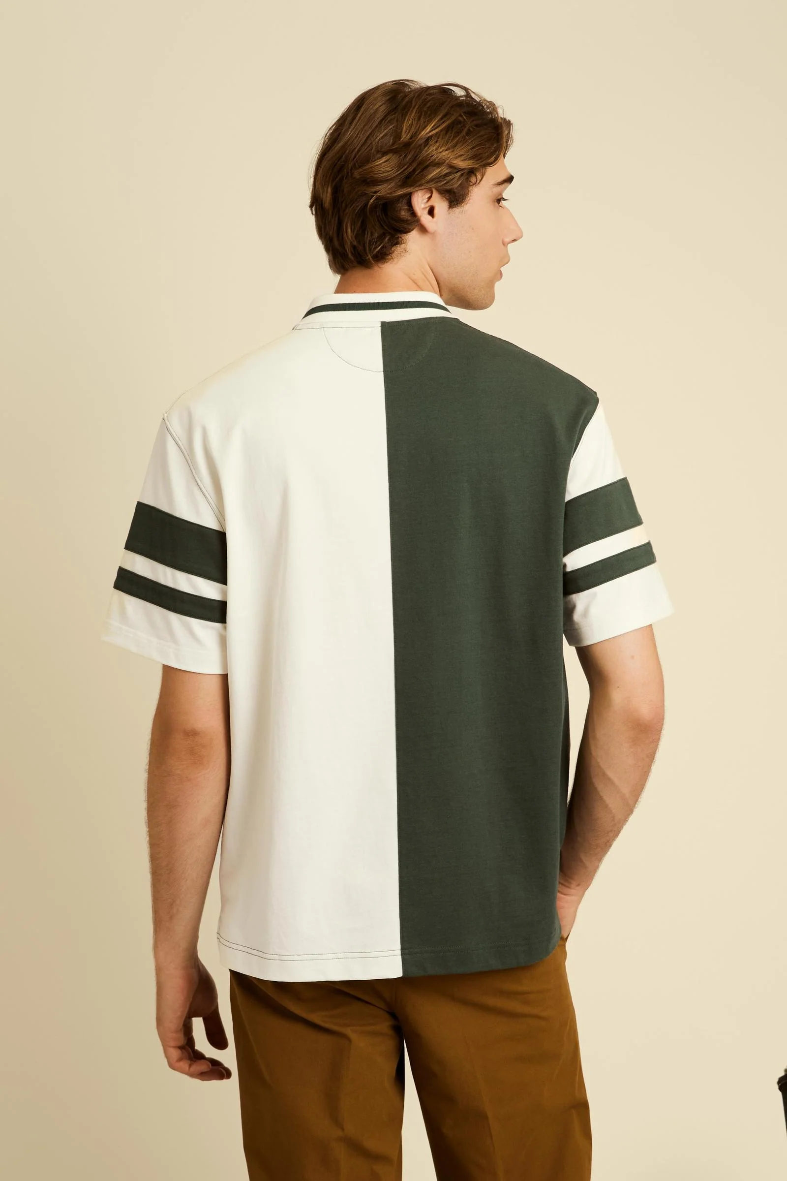 Herren-Poloshirt mit kurzen Ärmeln aus zweifarbigem Heavy Cotton Jersey Guards - Cornelius - Image 4