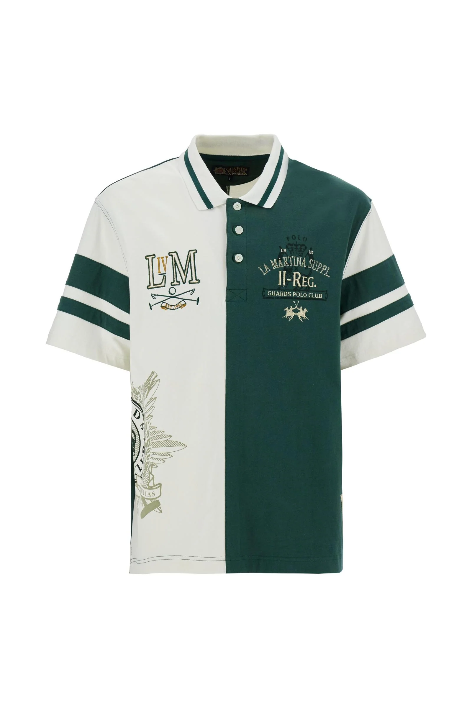 Herren-Poloshirt mit kurzen Ärmeln aus zweifarbigem Heavy Cotton Jersey Guards - Cornelius - Image 5