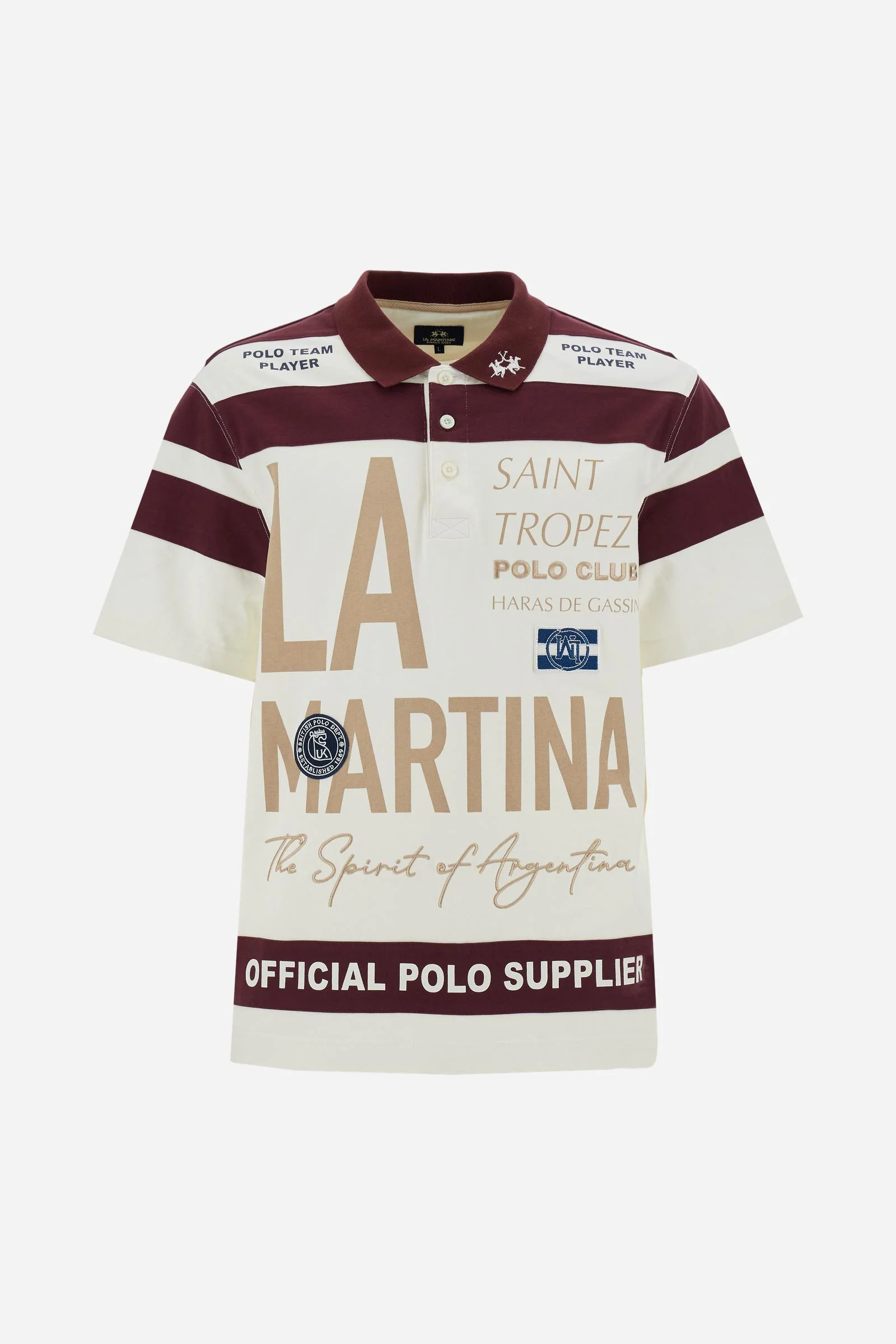 Herren-Poloshirt mit kurzen Ärmeln aus zweifarbigem Heavy Cotton Jersey St. Tropez Edition - Clinton - Image 5