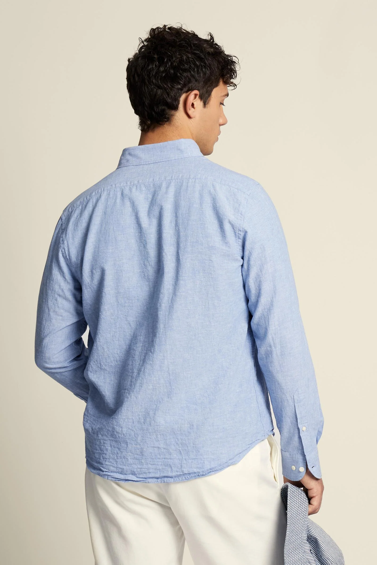 Herren Regular Fit Hemd aus Baumwolle und Leinen mit kleinem Logo - Rodolfo - Image 4