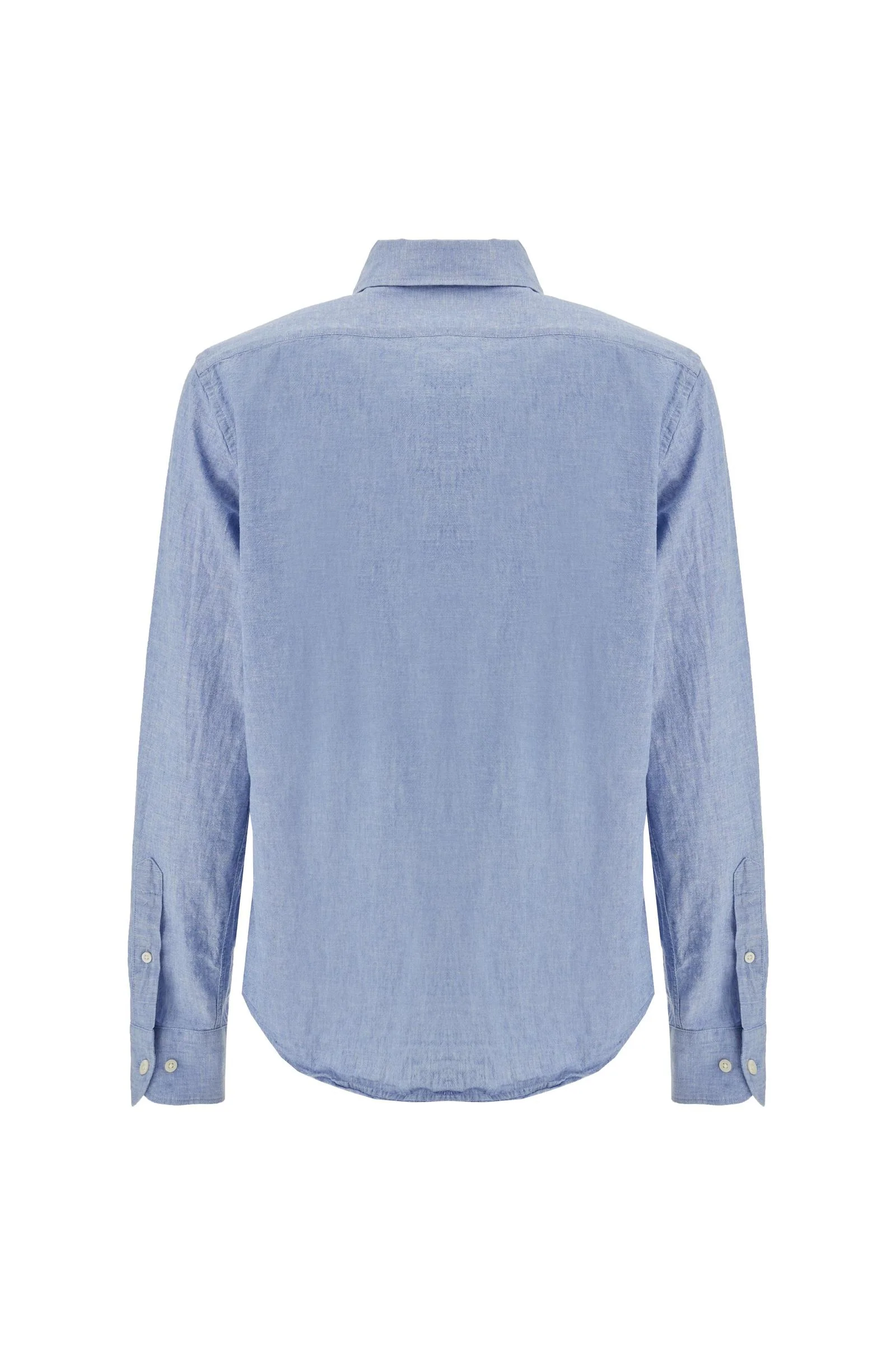 Herren Regular Fit Hemd aus Baumwolle und Leinen mit kleinem Logo - Rodolfo - Image 6